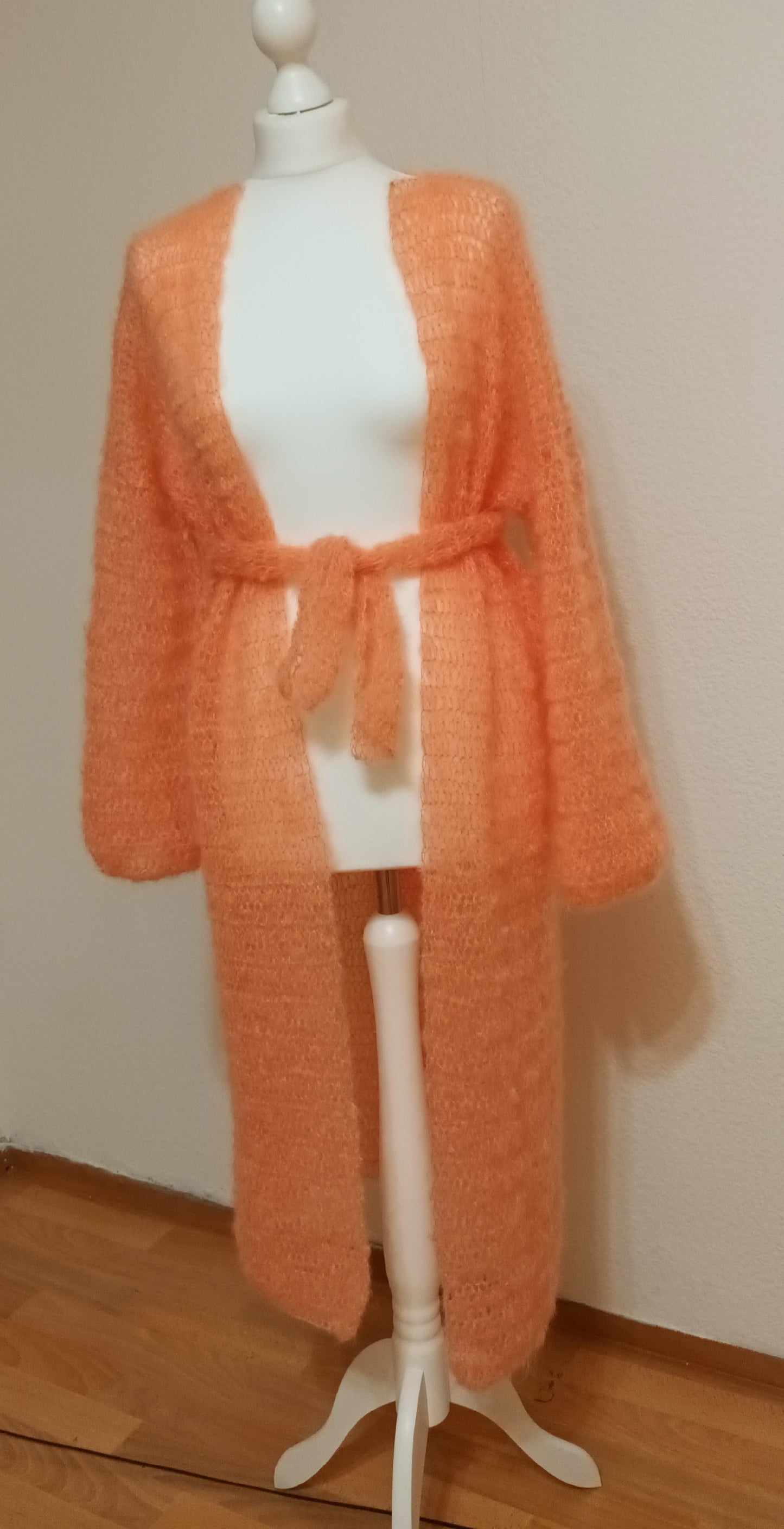 Cardigan Lung Croșetat Handmade S-L - Haine Artizanale Elly Roose