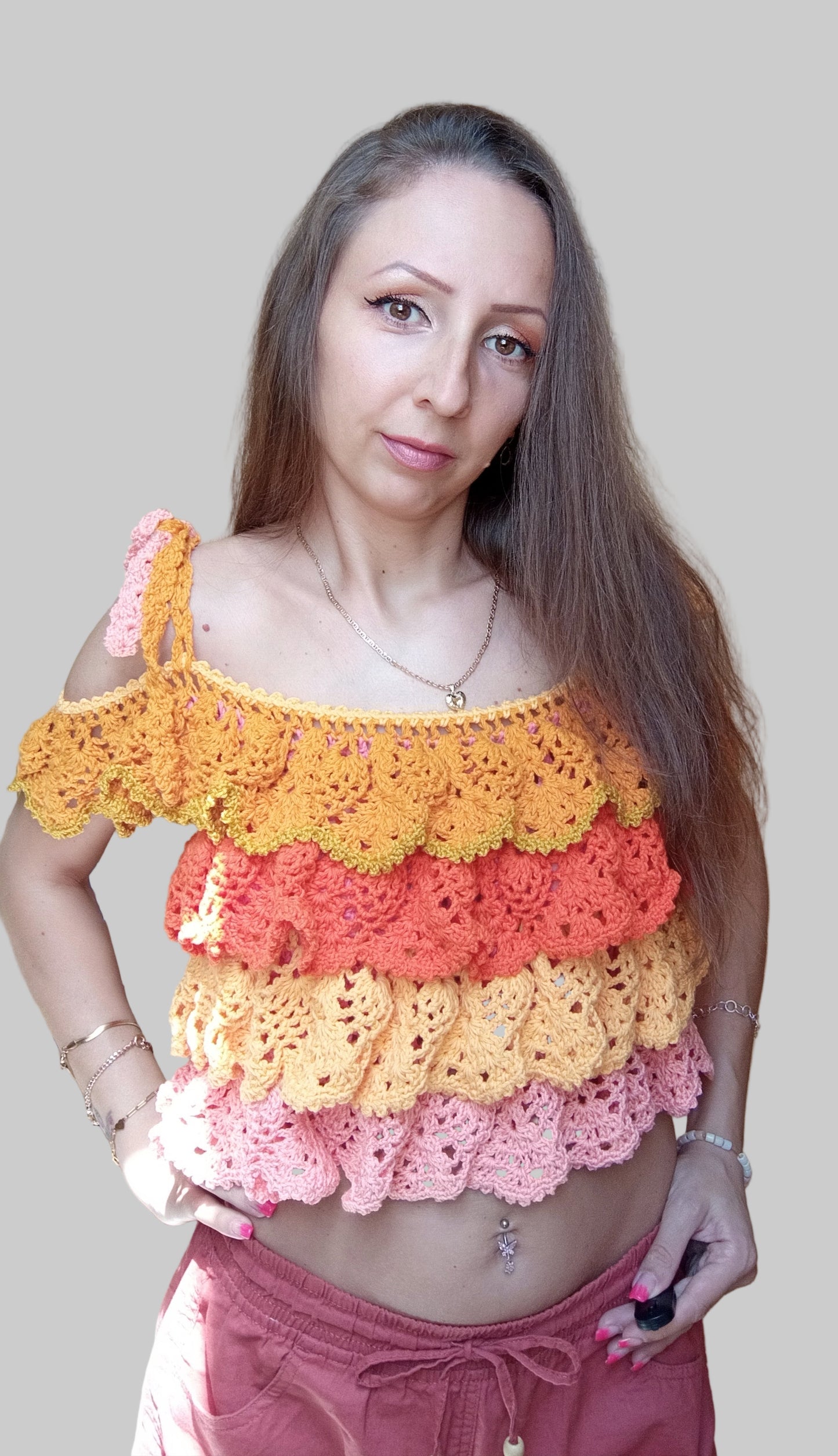 Bluză Croșetată Versatilă Handmade - Haine Artizanale Elly Roose