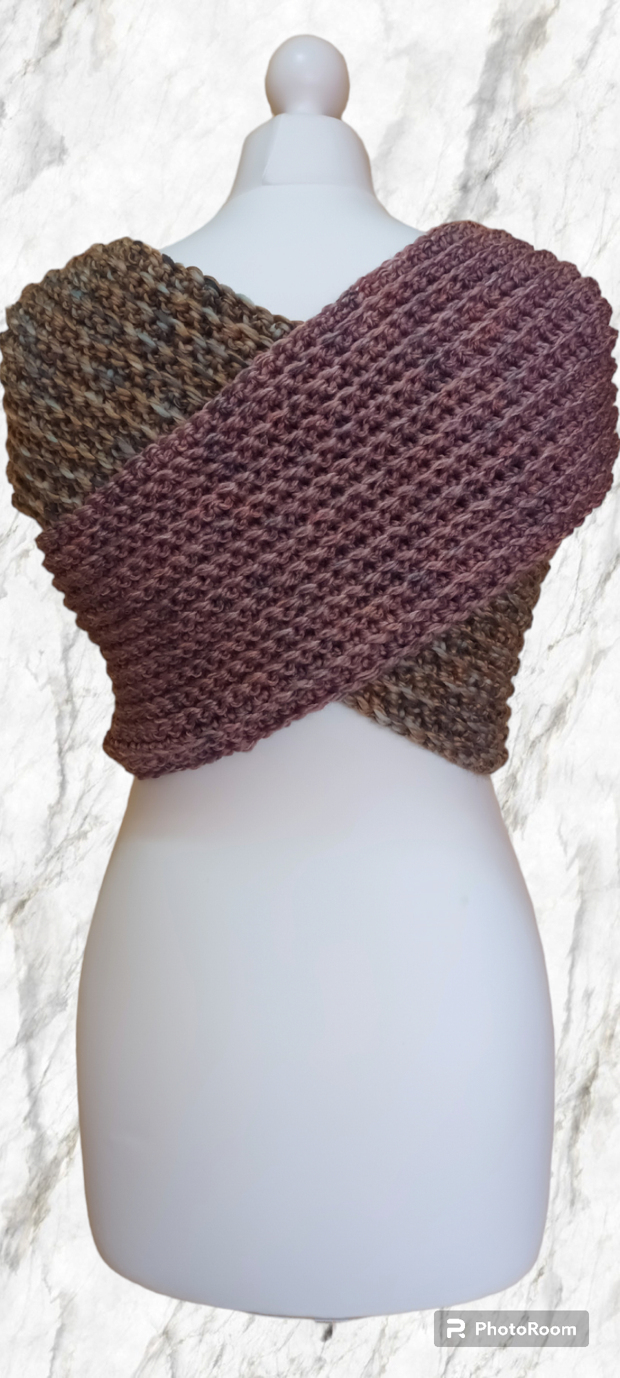 Vestă-Fular 2-în-1 Croșetată Handmade - Haine Artizanale Elly Roose