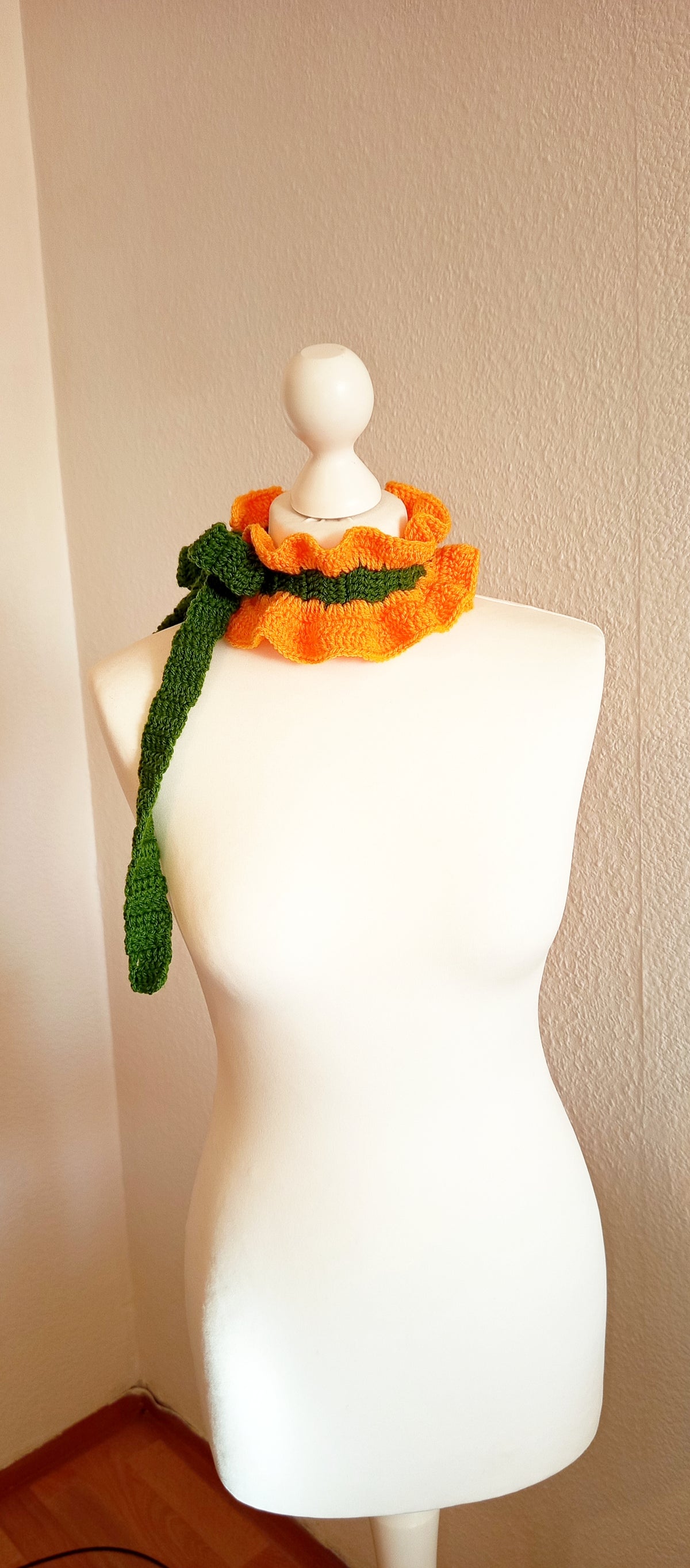 Hand-crocheted collar