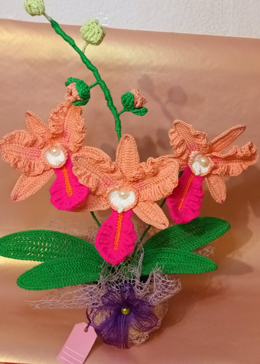 Orhidee Croșetată Handmade Premium - Decorațiuni Elly Roose