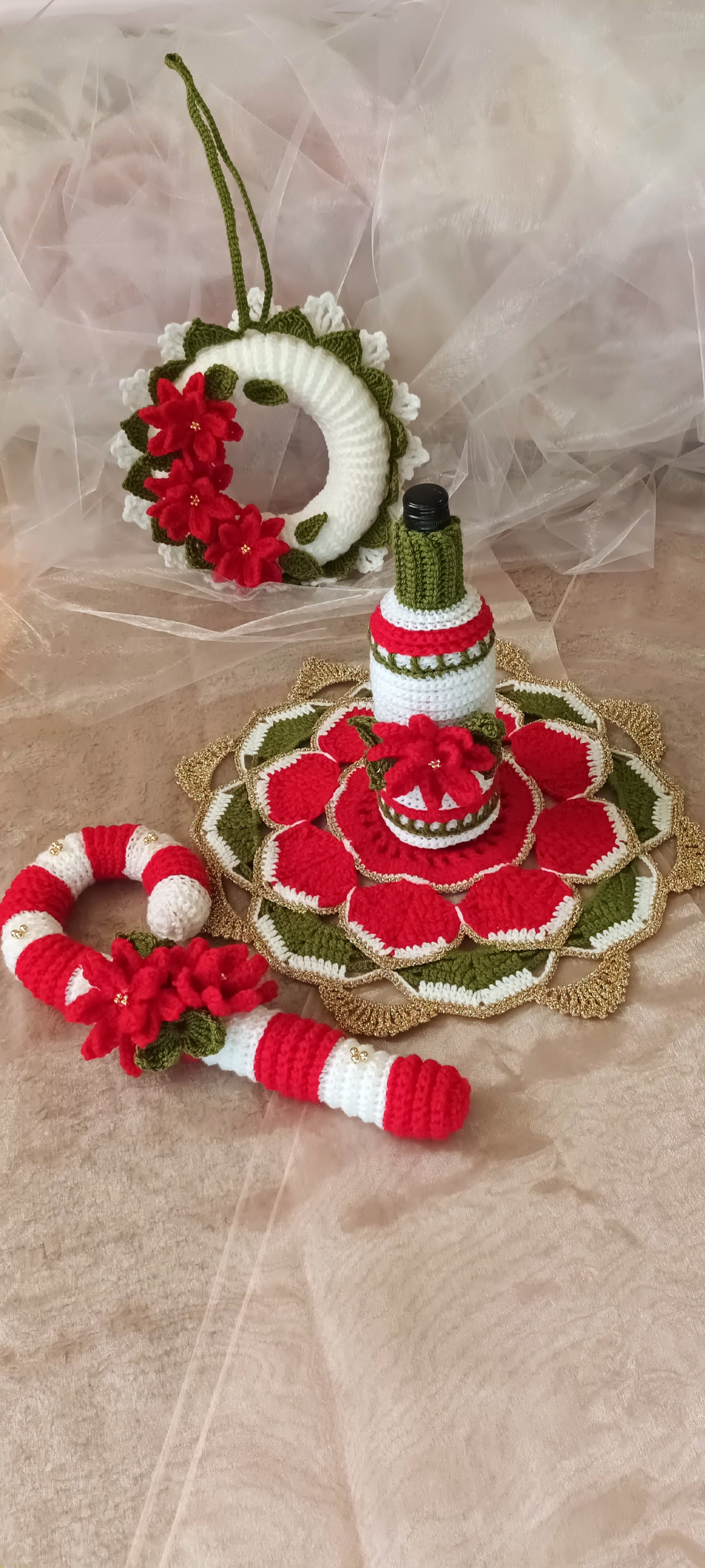 Set Decorațiuni Crăciun Croșetate Handmade - Decorațiuni Elly Roose