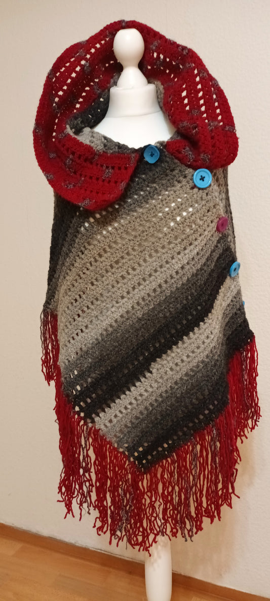 Poncho Croșetat Boho Handmade - Haine Artizanale Elly Roose