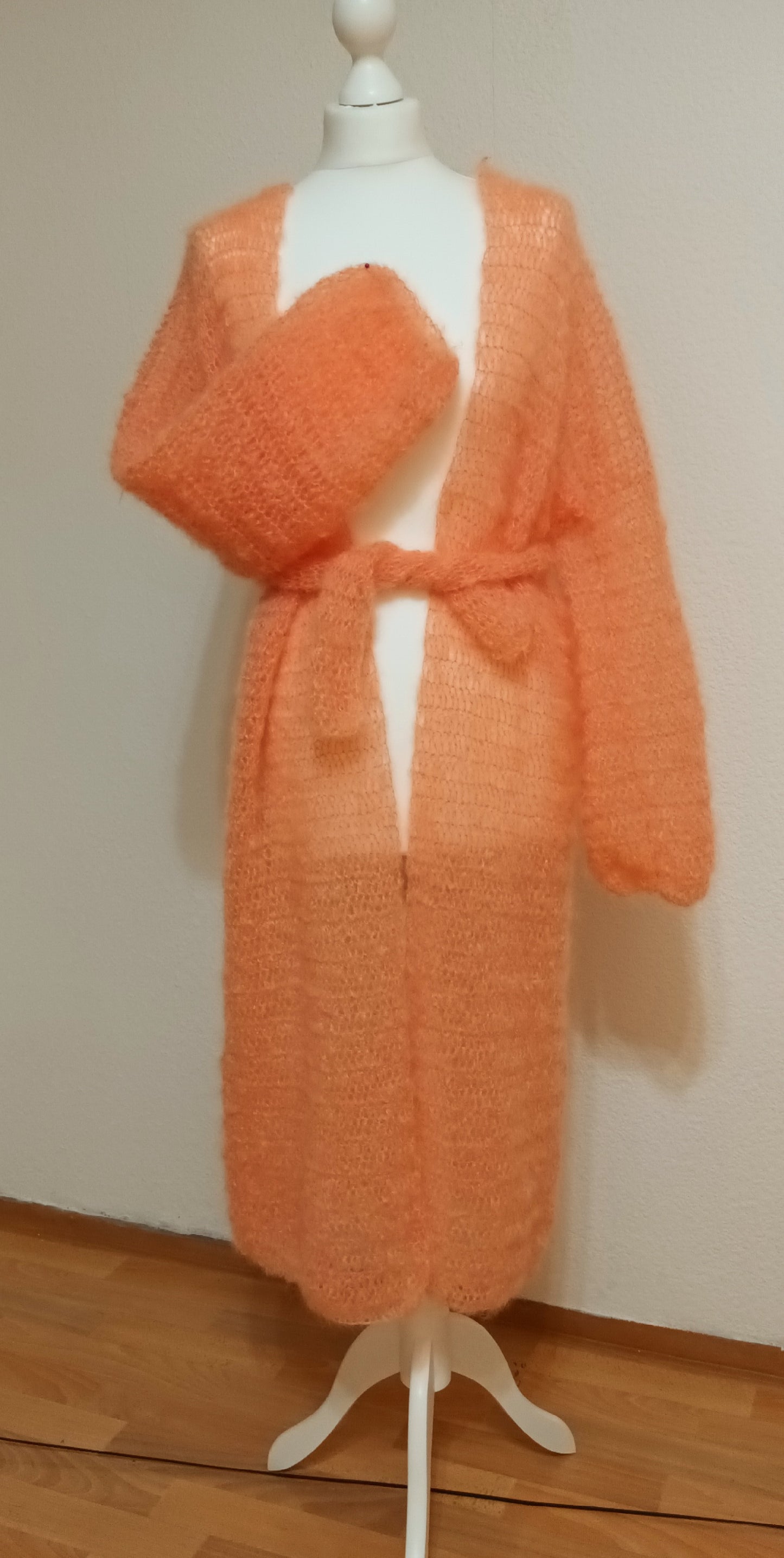 Cardigan Lung Croșetat Handmade S-L - Haine Artizanale Elly Roose