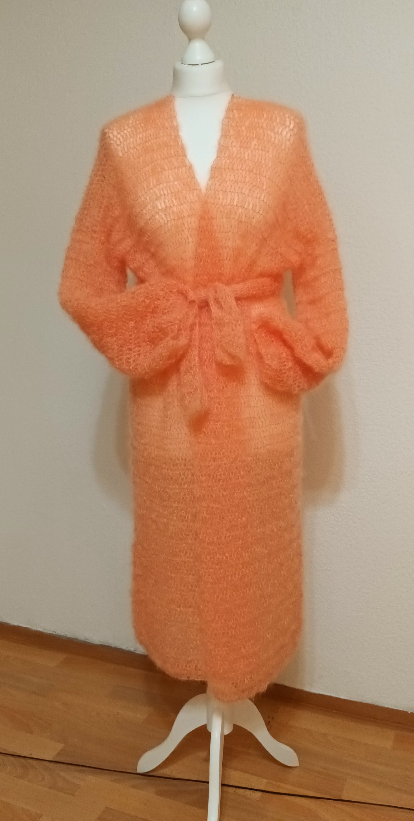 Cardigan Lung Croșetat Handmade S-L - Haine Artizanale Elly Roose