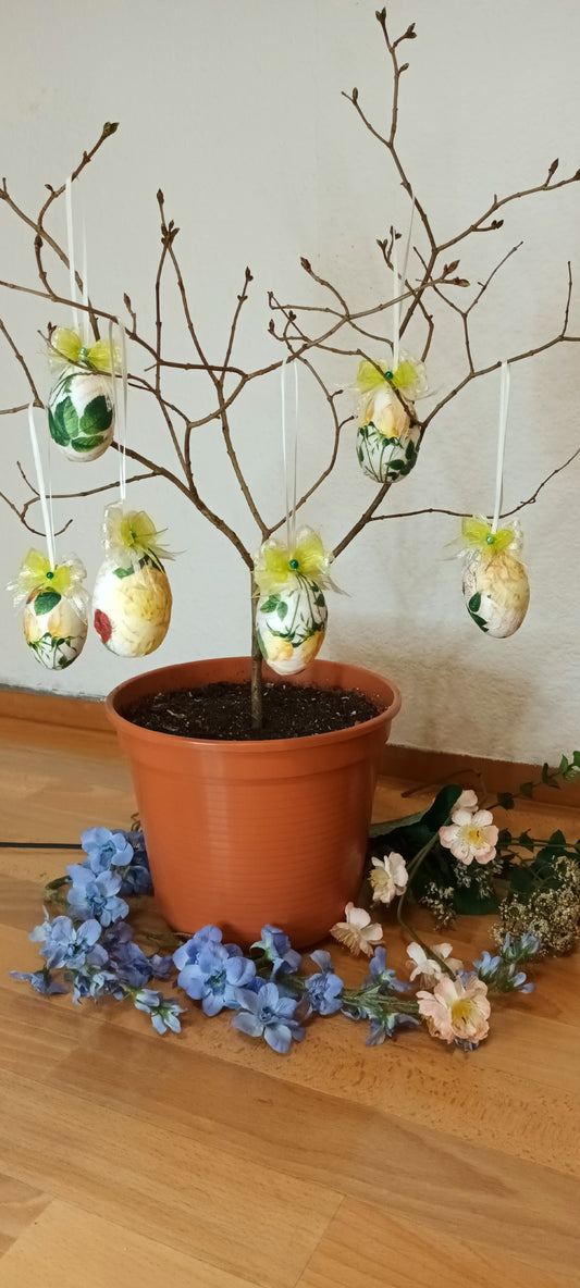 Set 6 Ouă de Paște Handmade - Decorațiuni Tradiționale Elly Roose