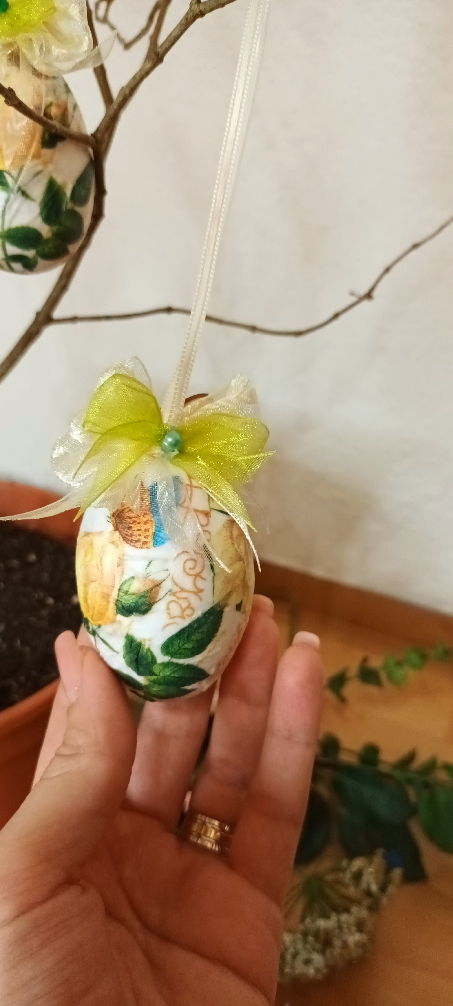 Set 6 Ouă de Paște Handmade - Decorațiuni Tradiționale Elly Roose