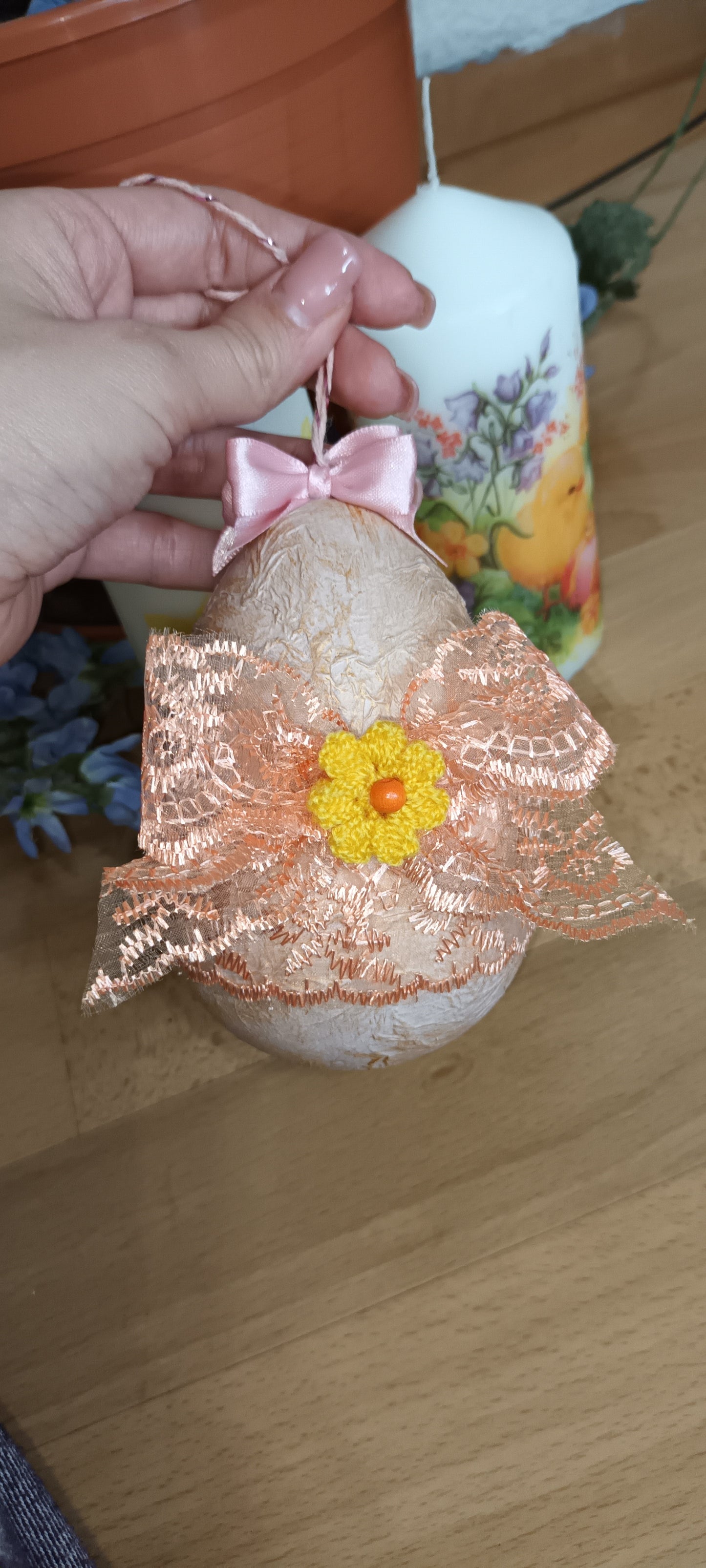 Ou Mare de Paște Handmade Decorativ - Decorațiuni Elly Roose