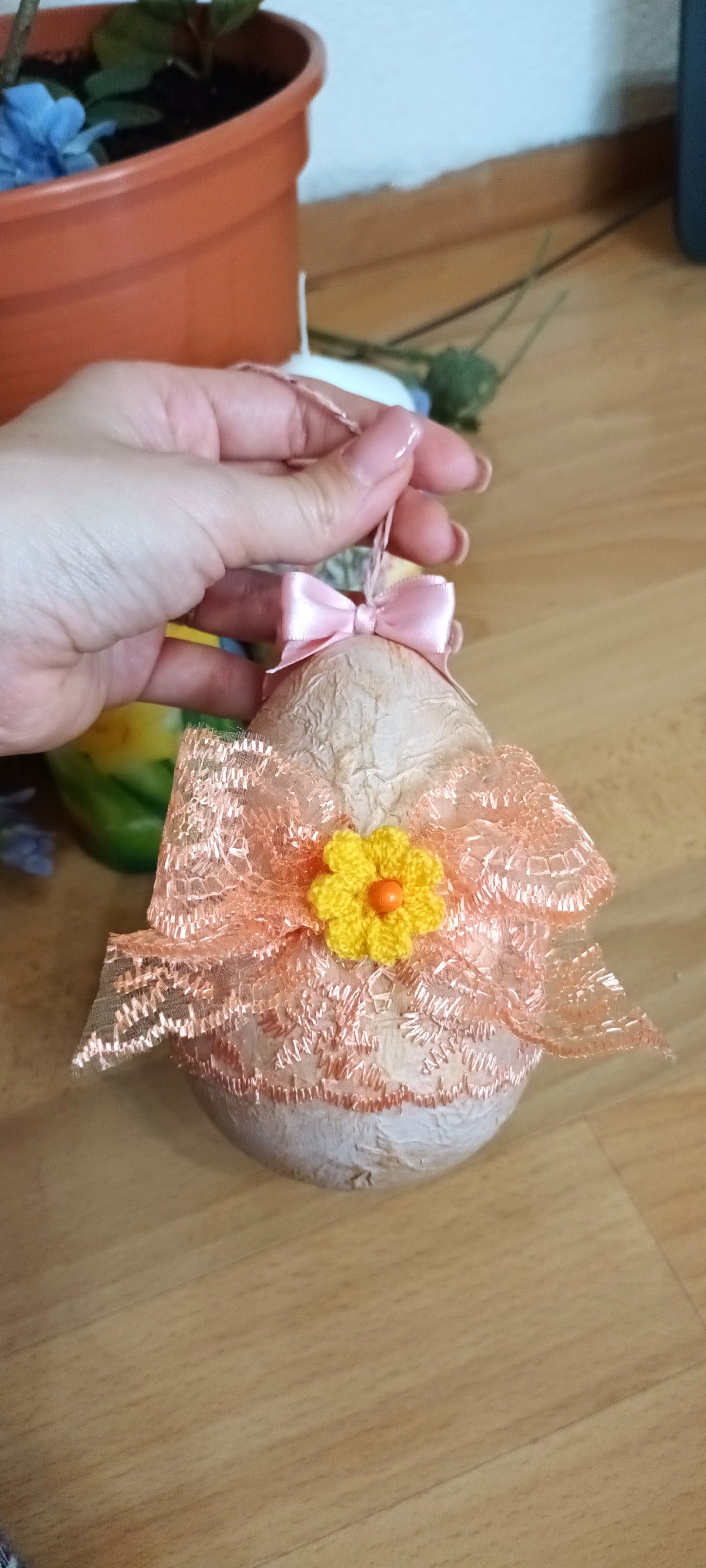 Ou Mare de Paște Handmade Decorativ - Decorațiuni Elly Roose