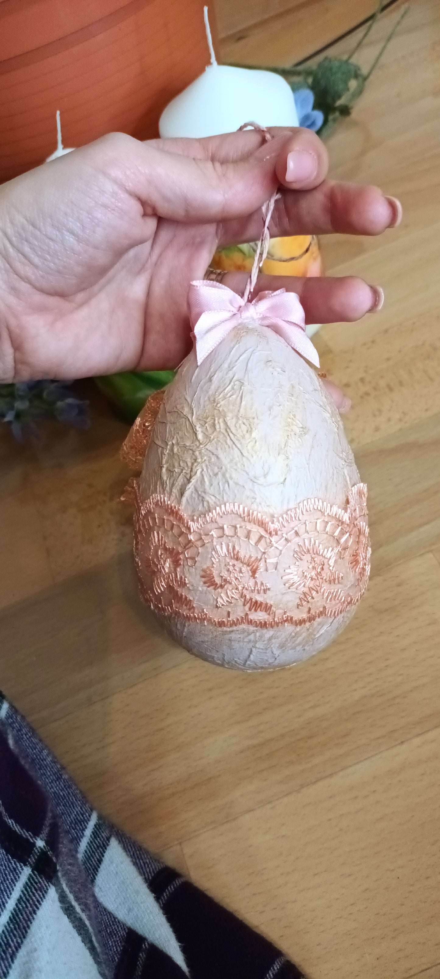 Ou Mare de Paște Handmade Decorativ - Decorațiuni Elly Roose