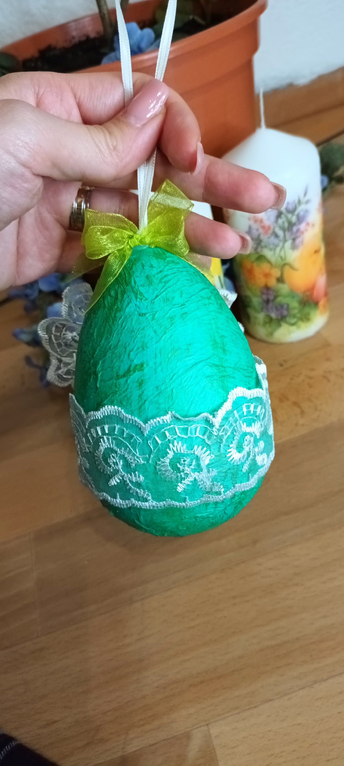 Ou Mare de Paște Handmade Decorativ - Decorațiuni Elly Roose