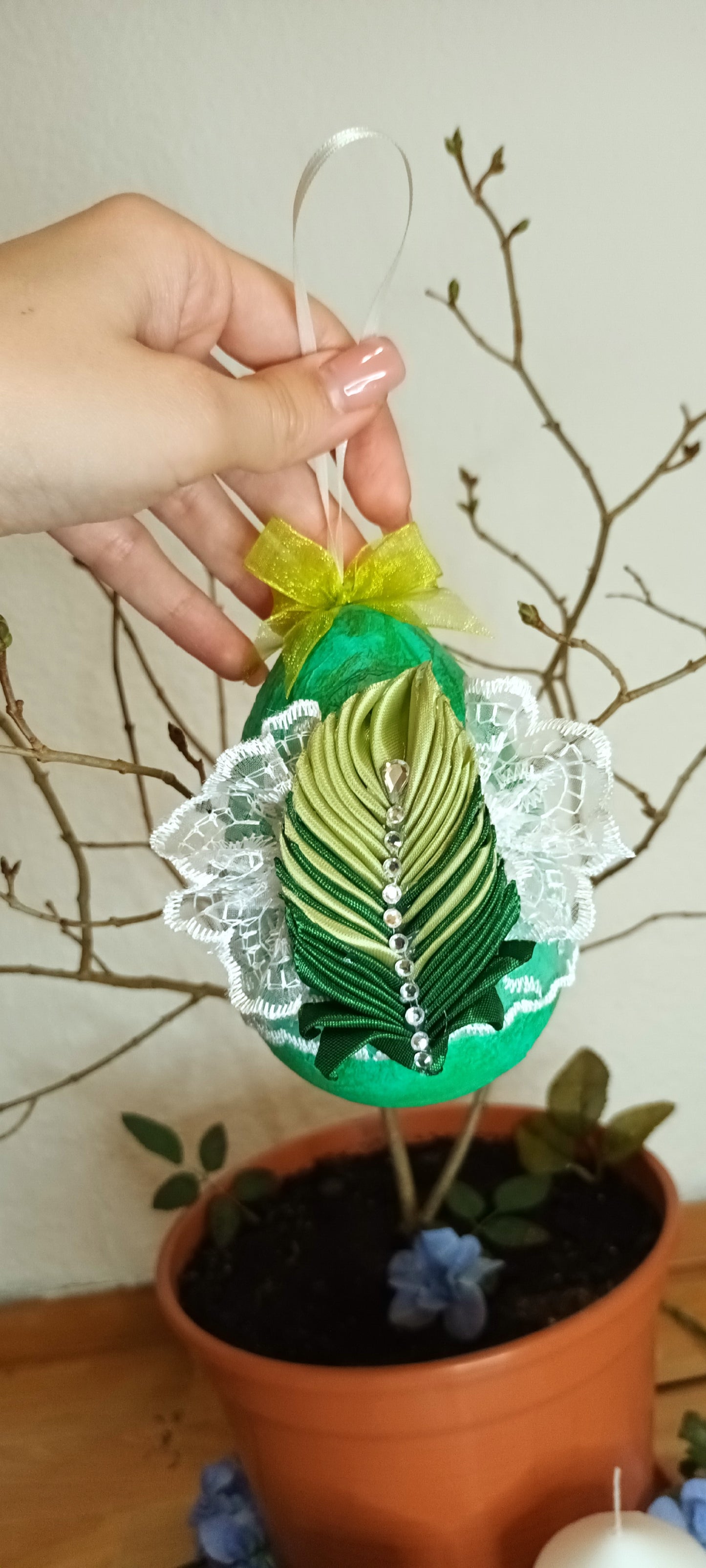 Ou Mare de Paște Handmade Decorativ - Decorațiuni Elly Roose