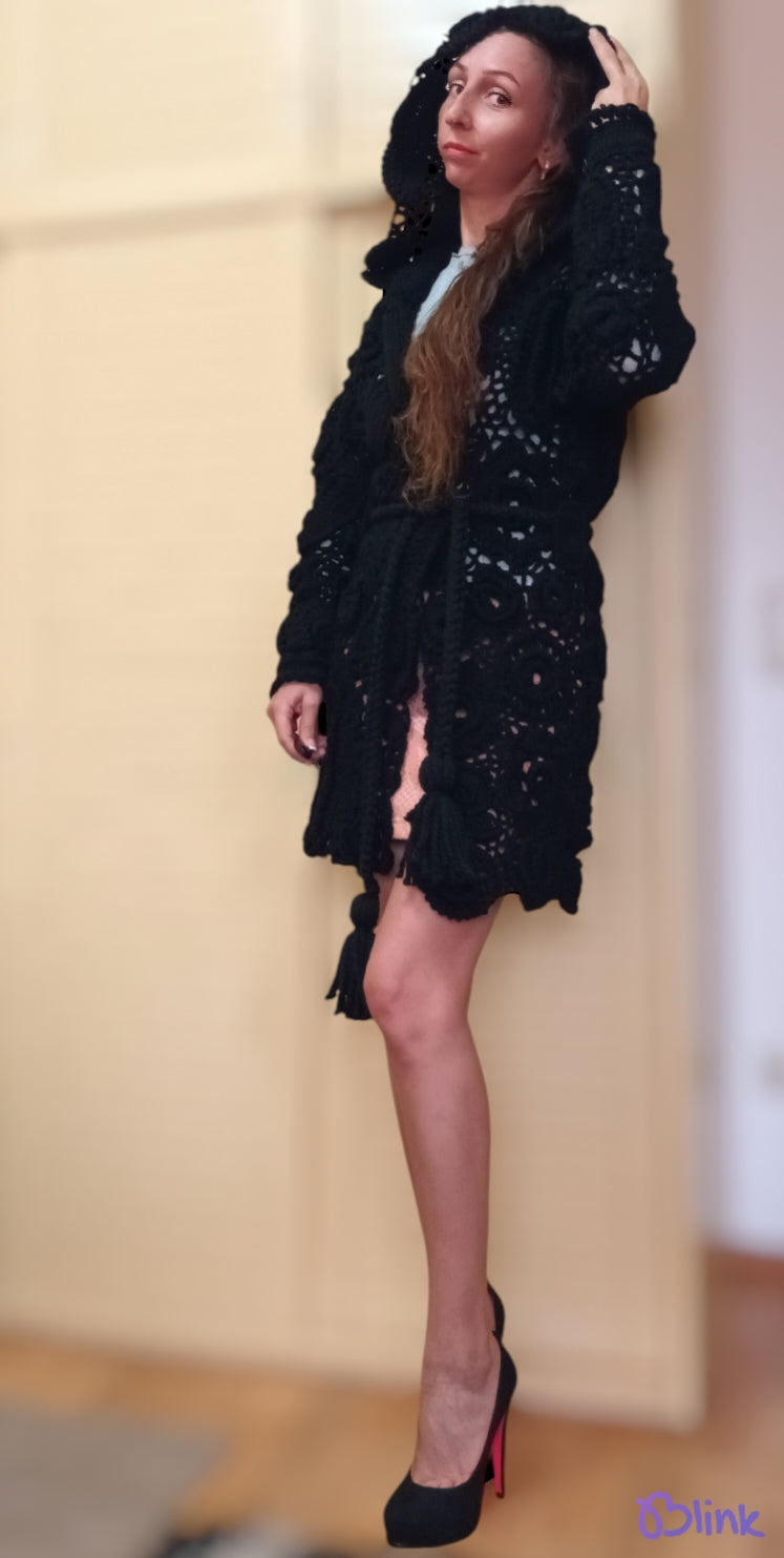 Palton Croșetat Handmade de Iarnă - Haine Artizanale Elly Roose