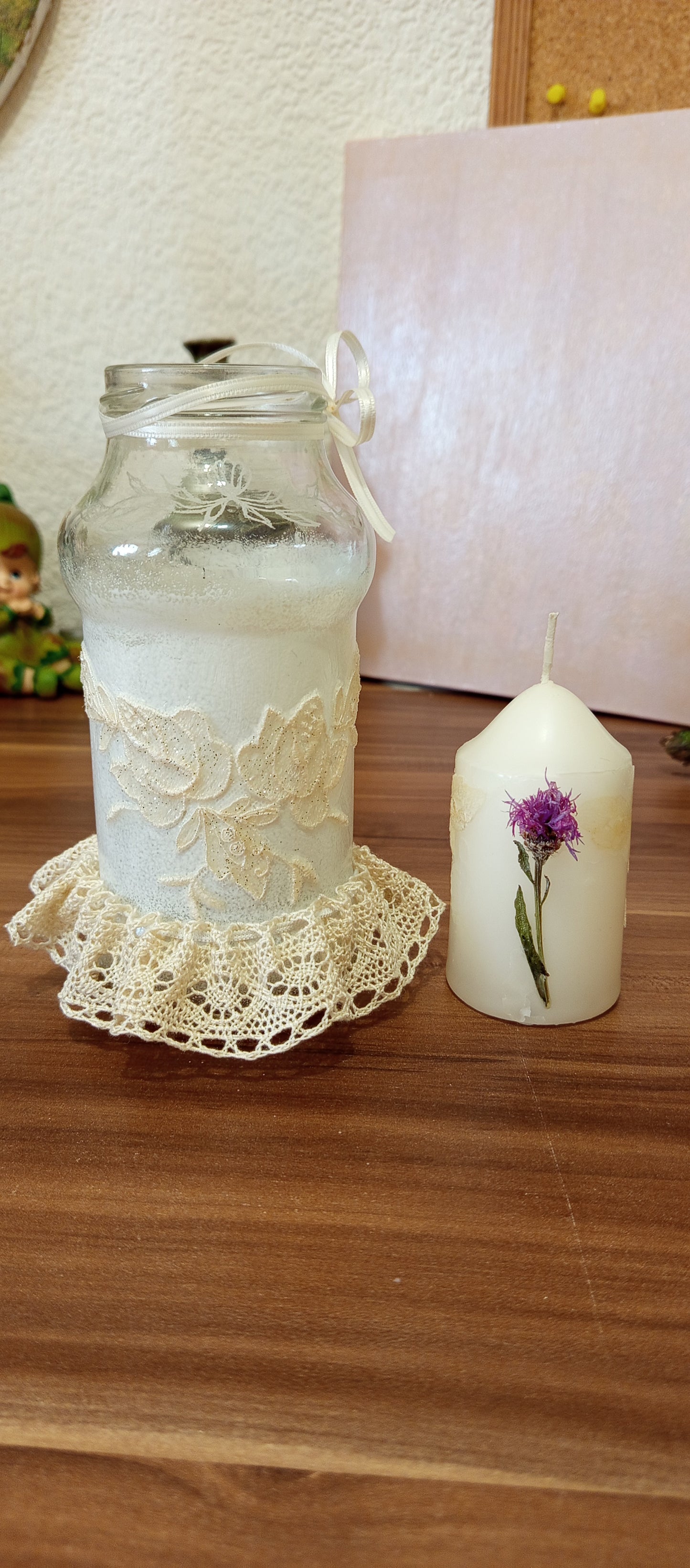 Set Borcan Decorativ și Lumânare Handmade - Decorațiuni Elly Roose