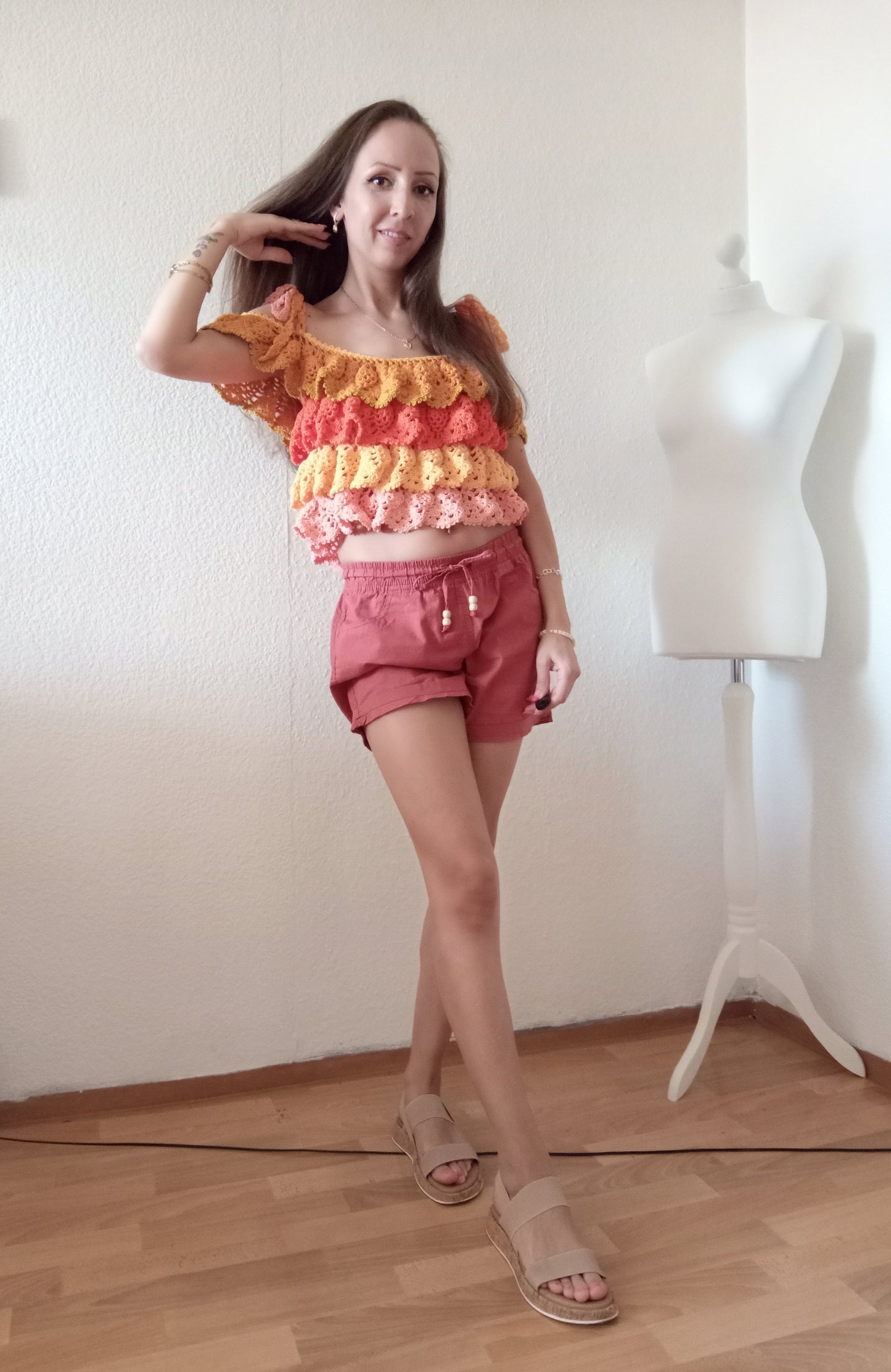 Bluză Croșetată Versatilă Handmade - Haine Artizanale Elly Roose