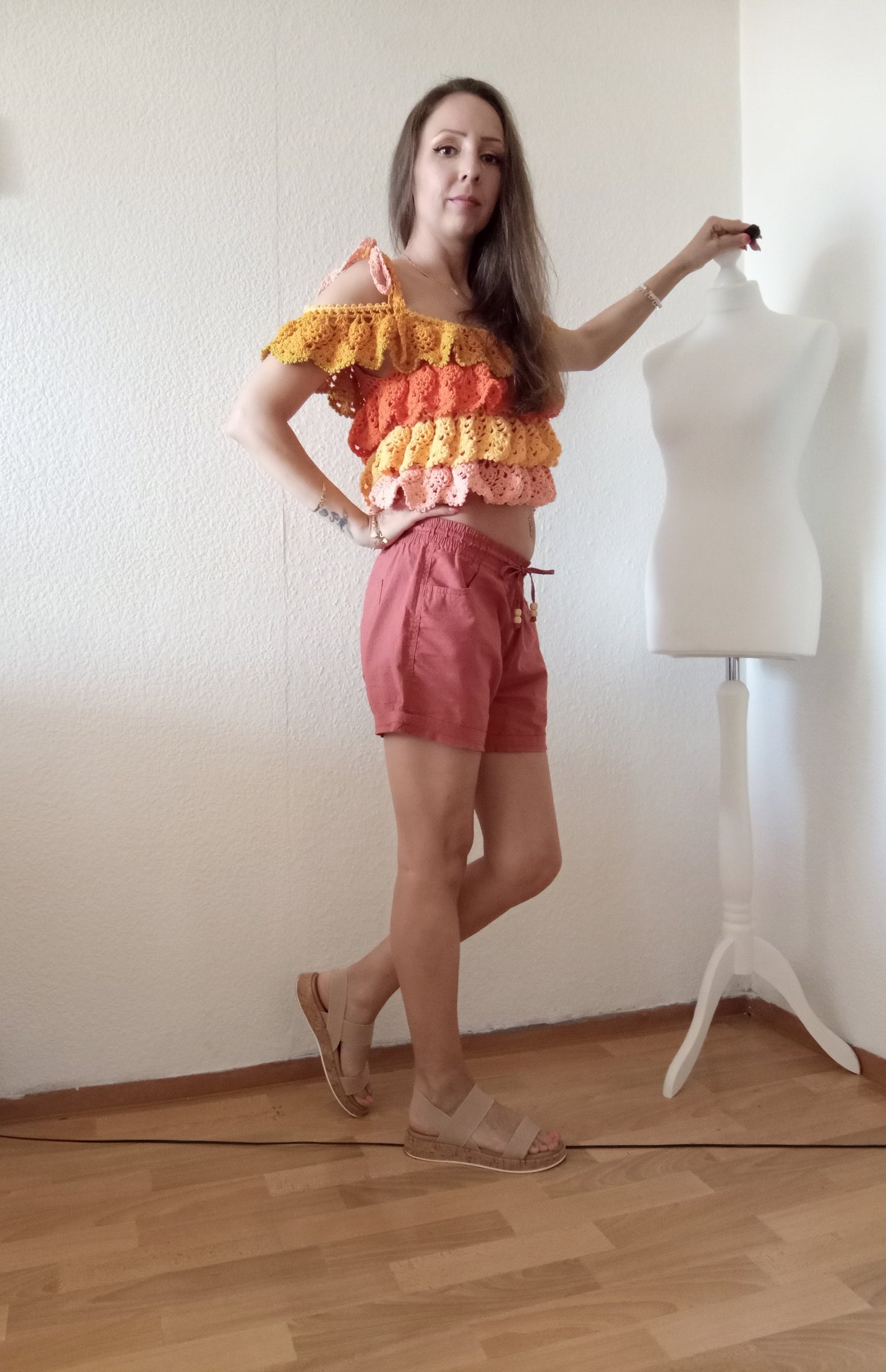 Bluză Croșetată Versatilă Handmade - Haine Artizanale Elly Roose