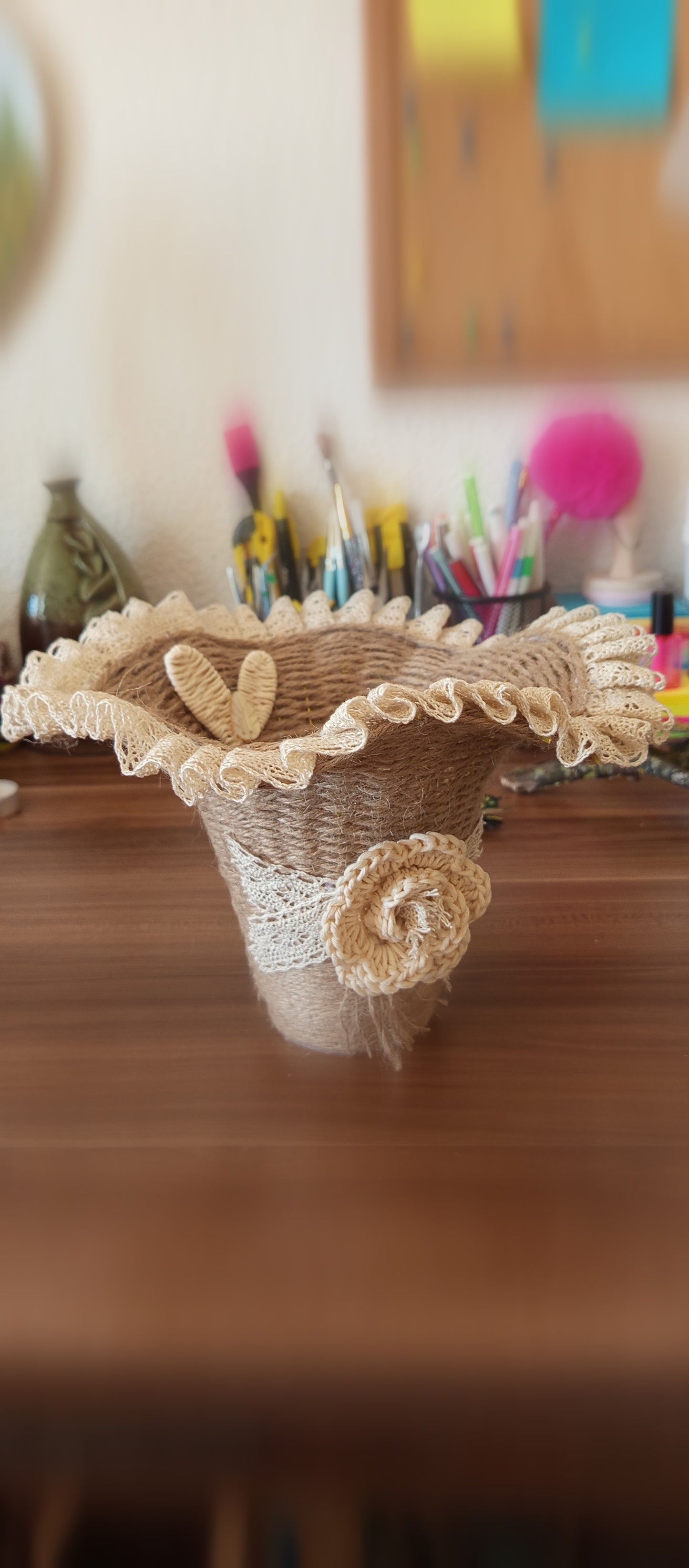 Coș Decorativ Handmade pentru Depozitare - Decorațiuni Elly Roose