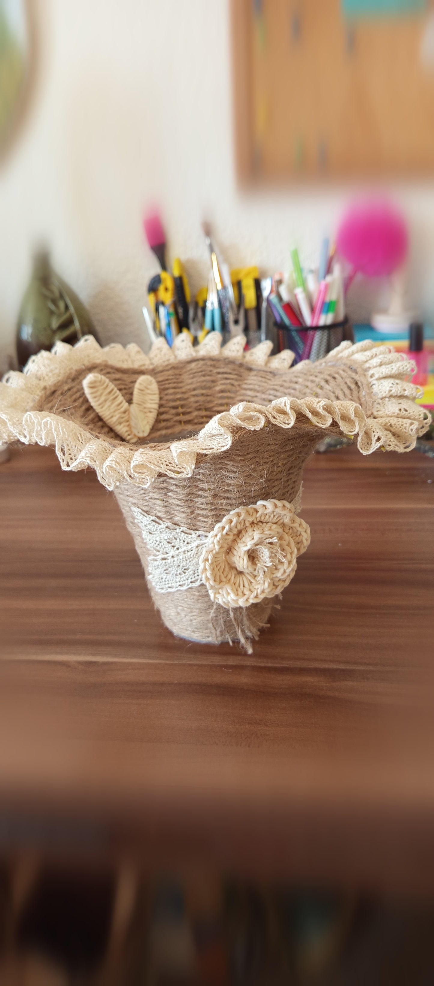 Coș Decorativ Handmade pentru Depozitare - Decorațiuni Elly Roose