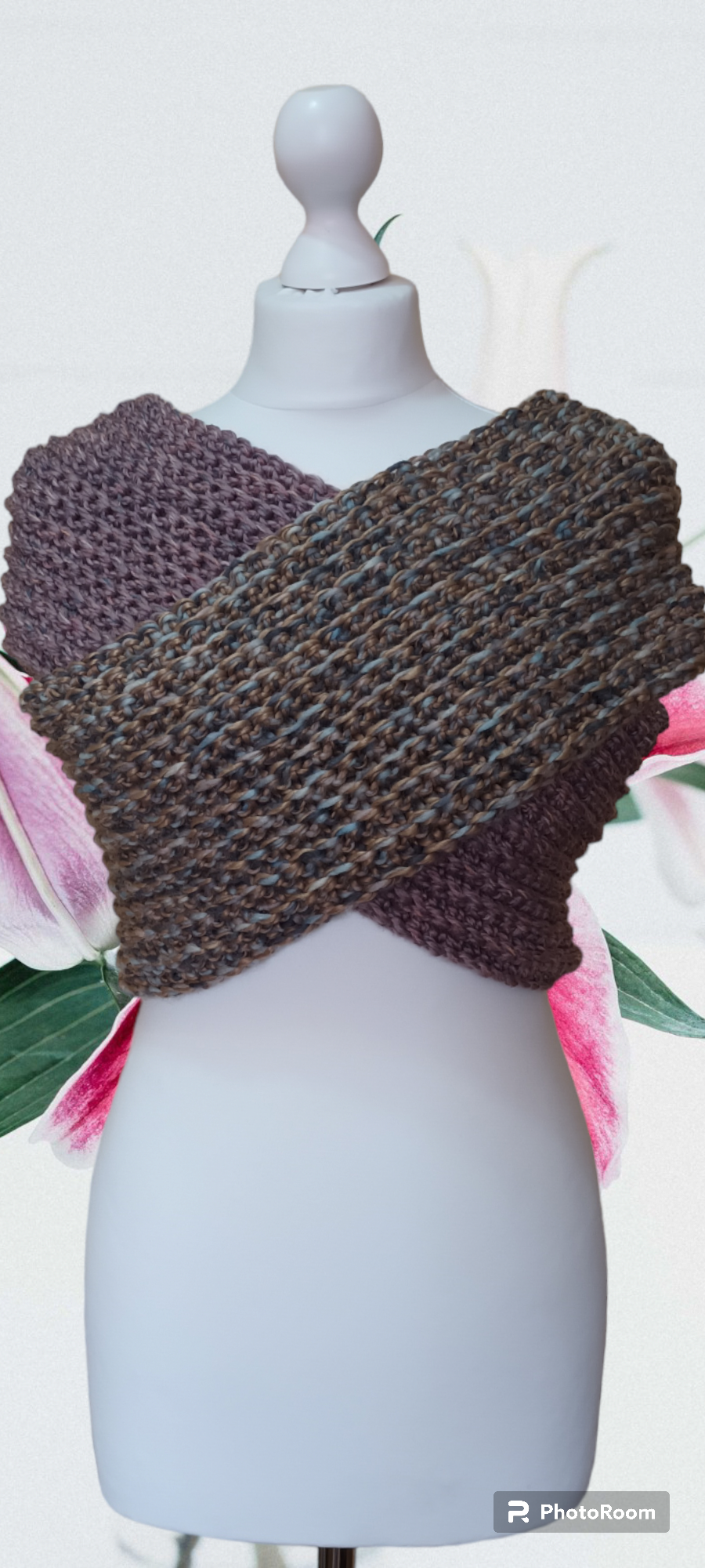 Vestă-Fular 2-în-1 Croșetată Handmade - Haine Artizanale Elly Roose