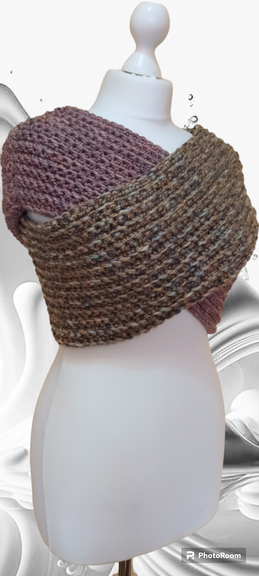 Vestă-Fular 2-în-1 Croșetată Handmade - Haine Artizanale Elly Roose