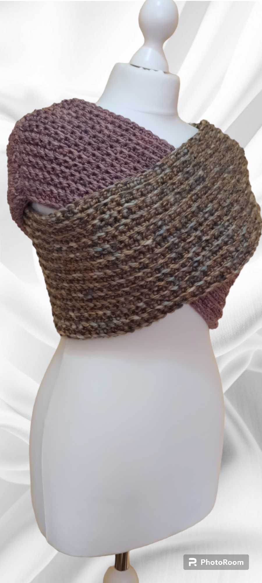 Vestă-Fular 2-în-1 Croșetată Handmade - Haine Artizanale Elly Roose