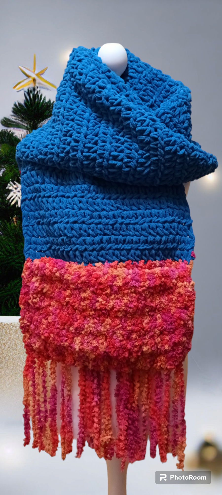 Fular cu Buzunare Croșetat Extra Gros Handmade - Elly Roose