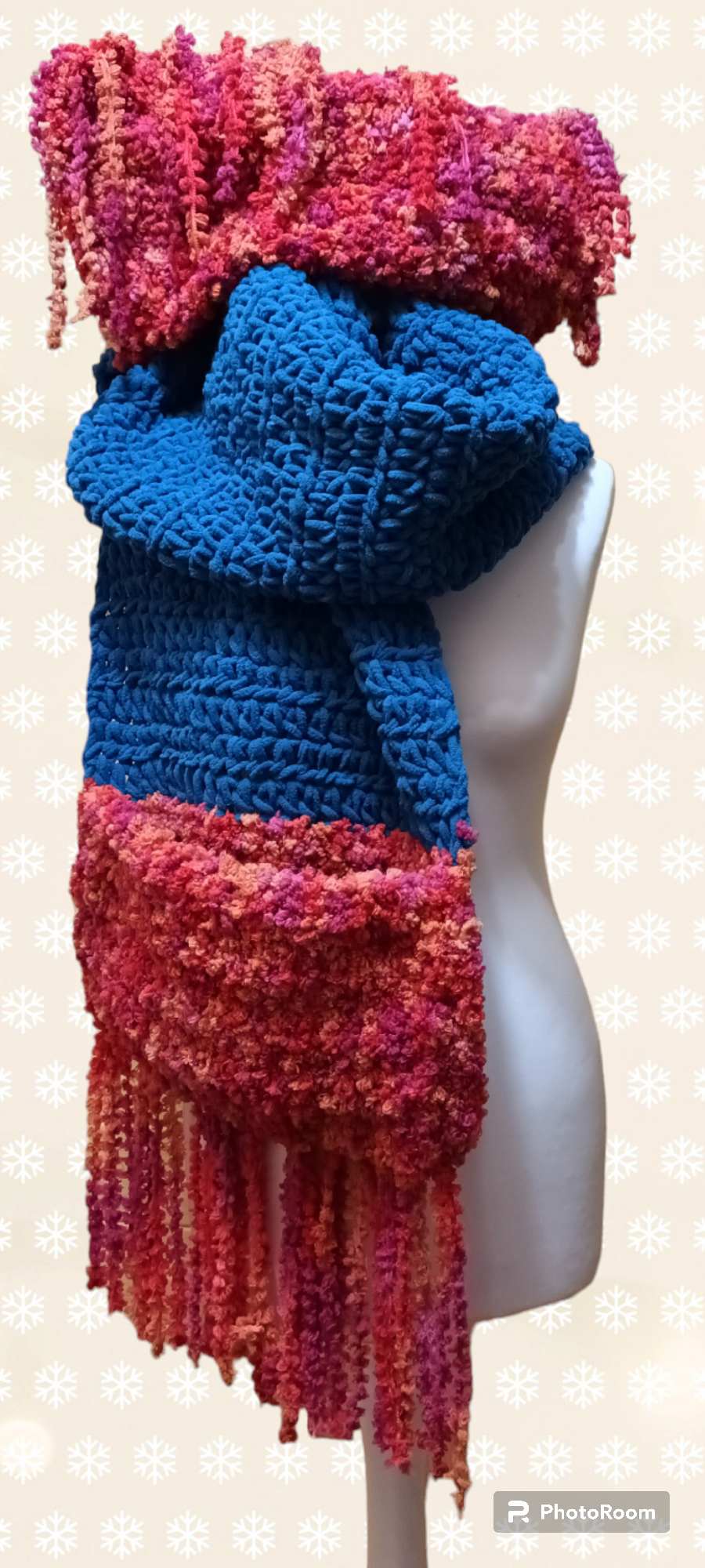 Fular cu Buzunare Croșetat Extra Gros Handmade - Elly Roose