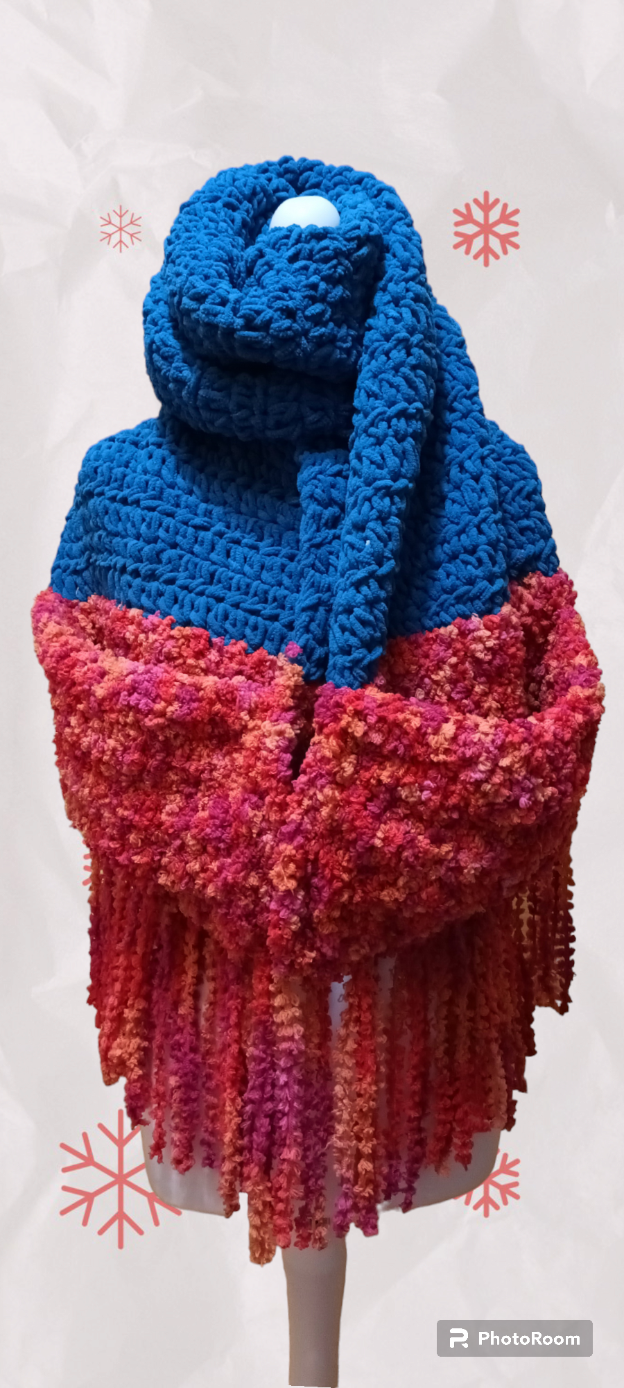 Fular cu Buzunare Croșetat Extra Gros Handmade - Elly Roose