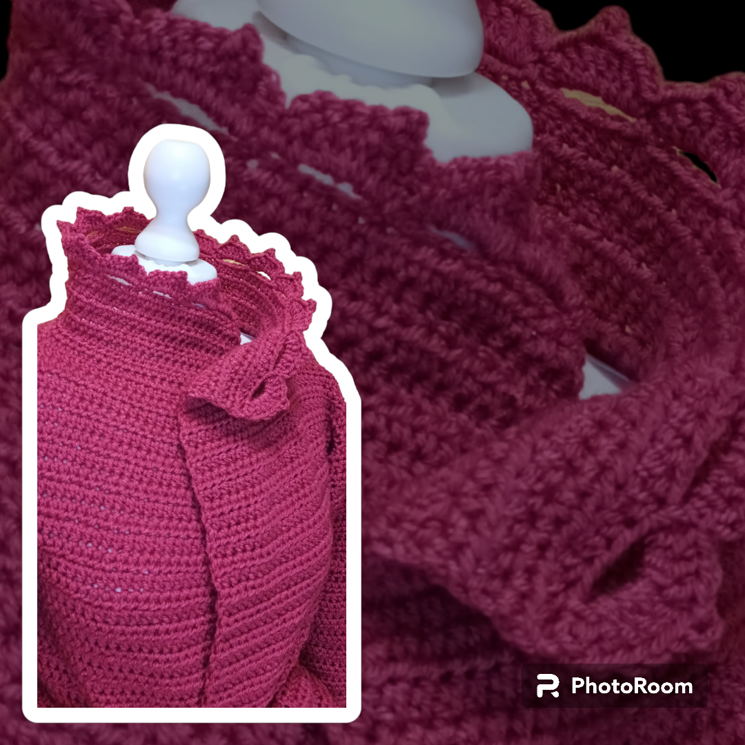 Jachetă Croșetată Handmade de Iarnă - Haine Artizanale Elly Roose