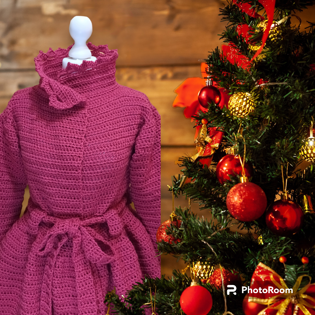 Jachetă Croșetată Handmade de Iarnă - Haine Artizanale Elly Roose