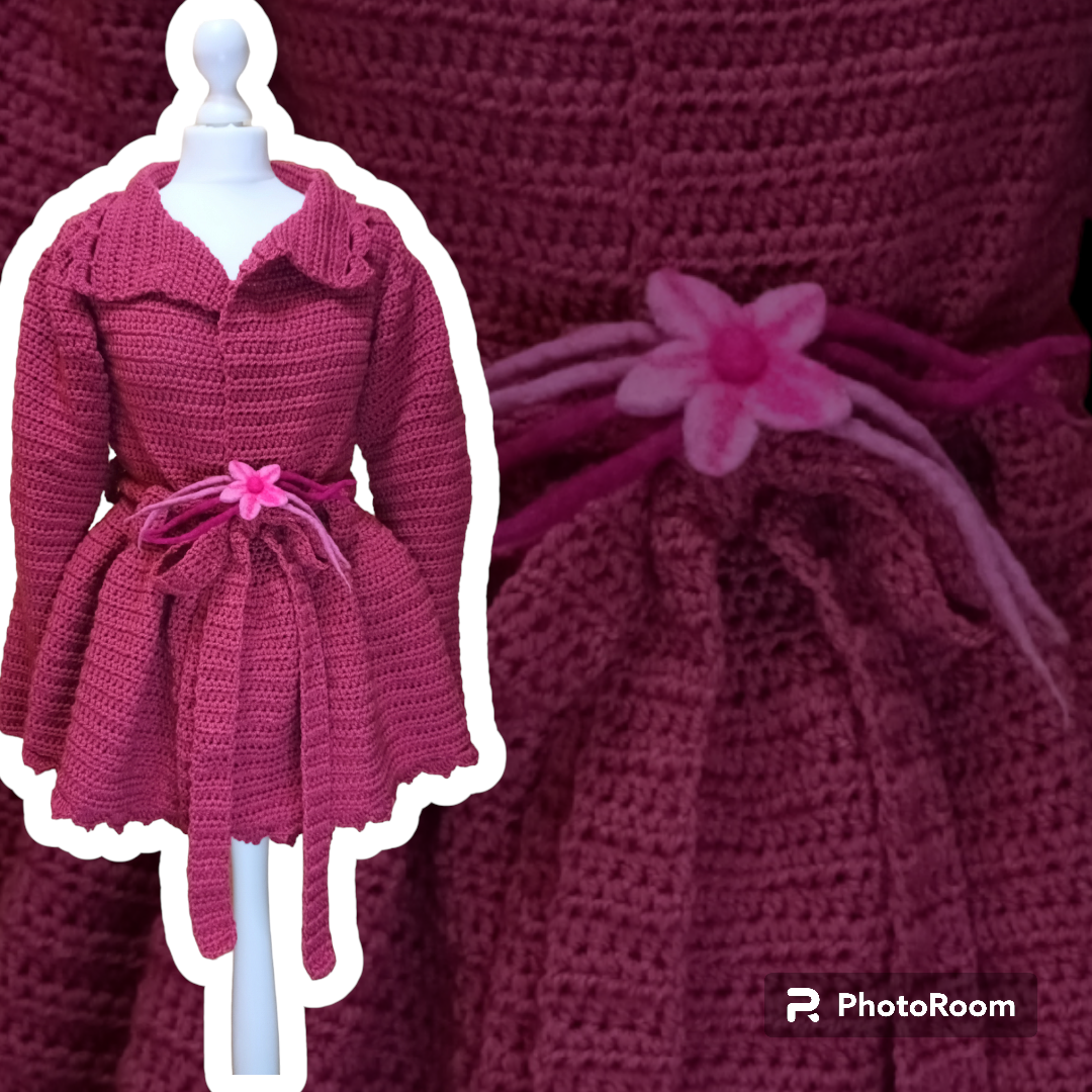 Jachetă Croșetată Handmade de Iarnă - Haine Artizanale Elly Roose