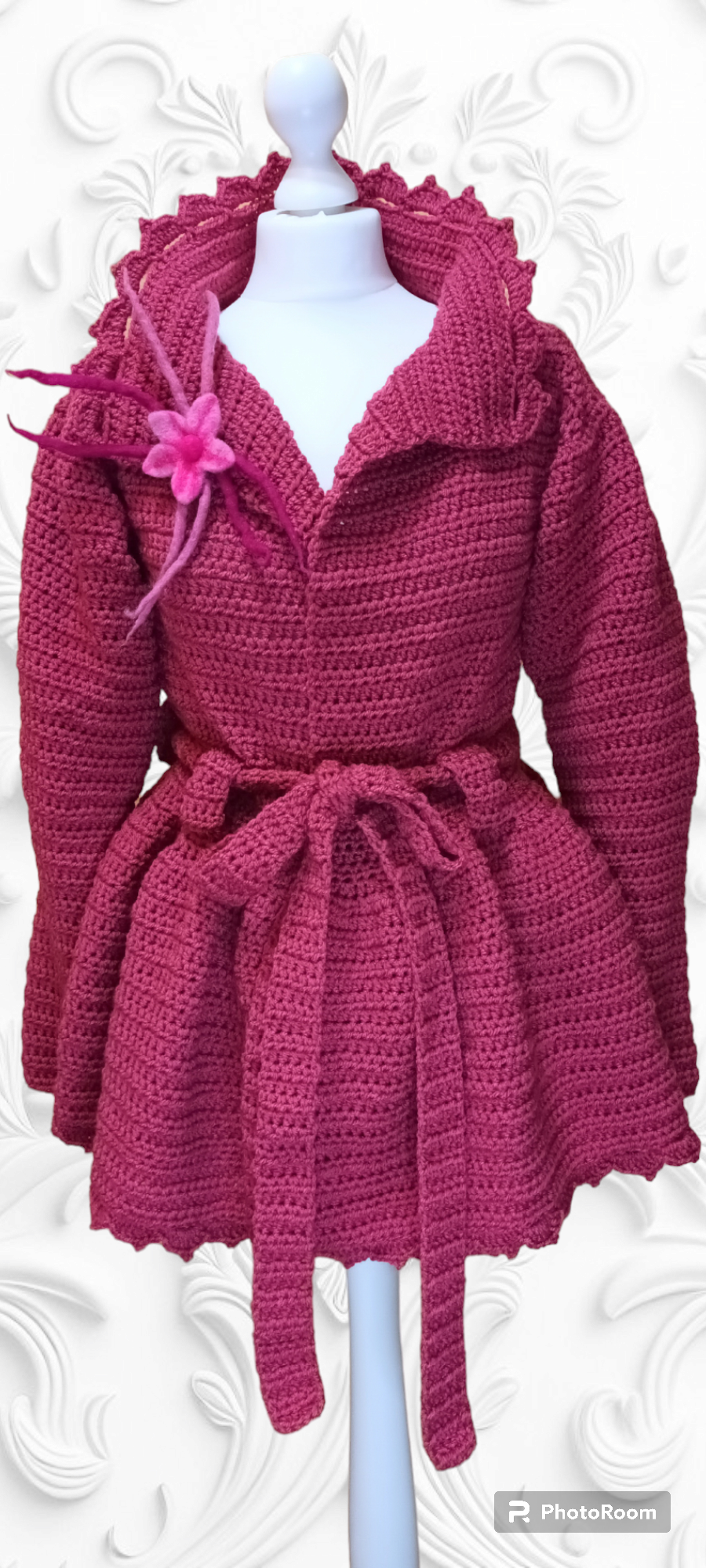 Jachetă Croșetată Handmade de Iarnă - Haine Artizanale Elly Roose