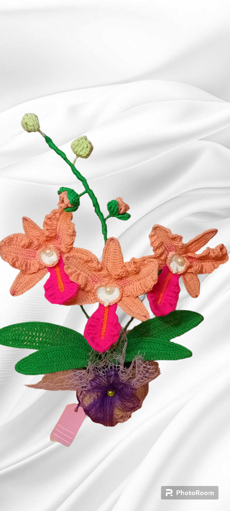 Orhidee Croșetată Handmade Premium - Decorațiuni Elly Roose