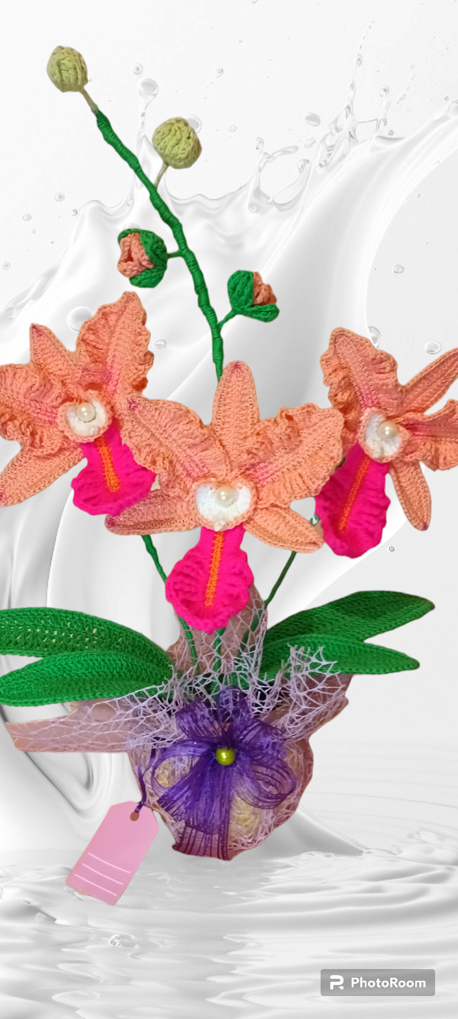 Orhidee Croșetată Handmade Premium - Decorațiuni Elly Roose