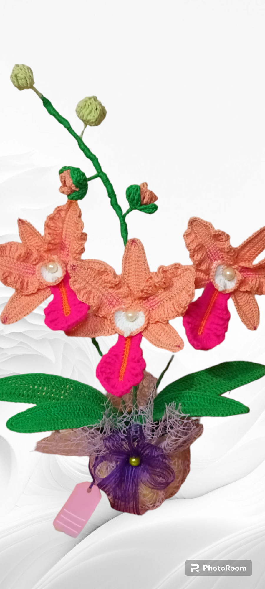 Orhidee Croșetată Handmade Premium - Decorațiuni Elly Roose