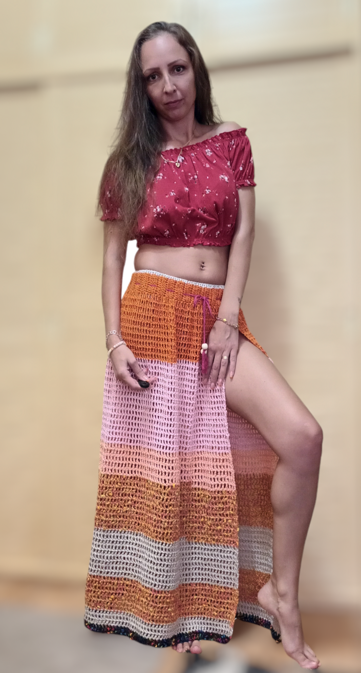 Fustă Croșetată Handmade de Vară - Haine Artizanale Elly Roose