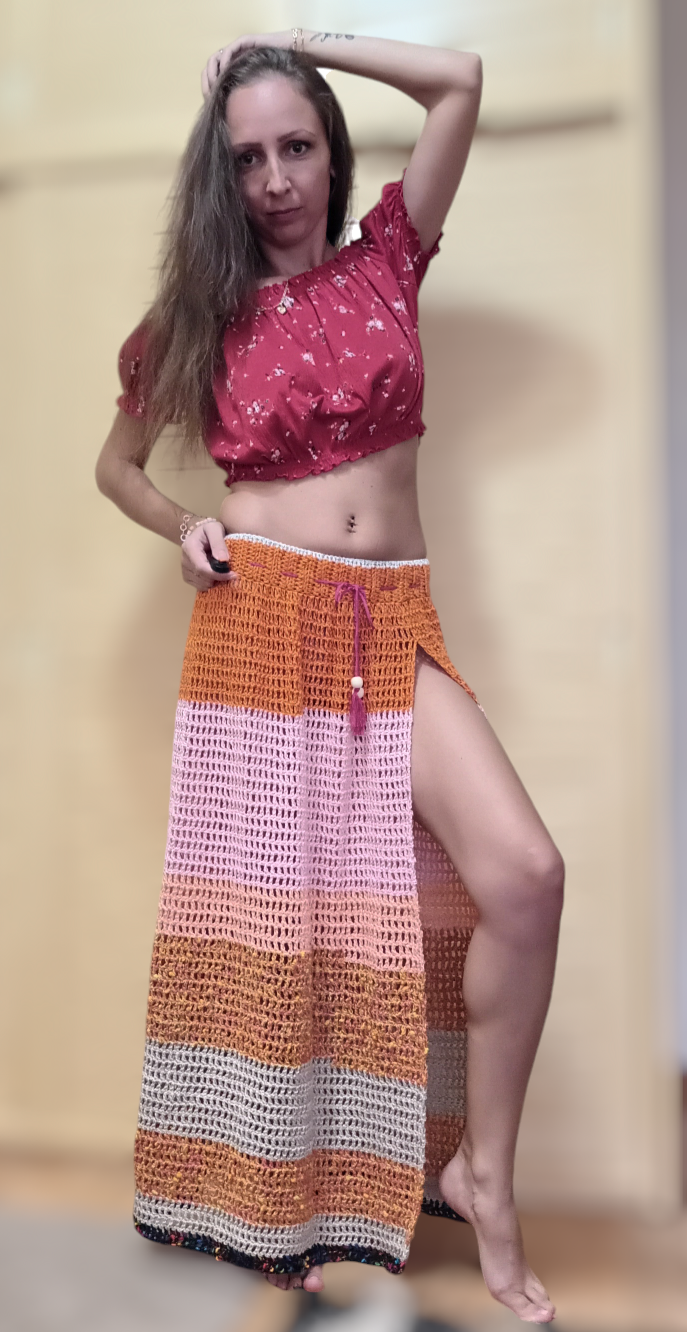 Fustă Croșetată Handmade de Vară - Haine Artizanale Elly Roose