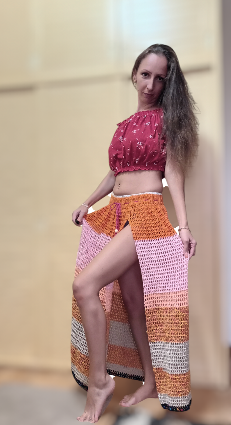 Fustă Croșetată Handmade de Vară - Haine Artizanale Elly Roose