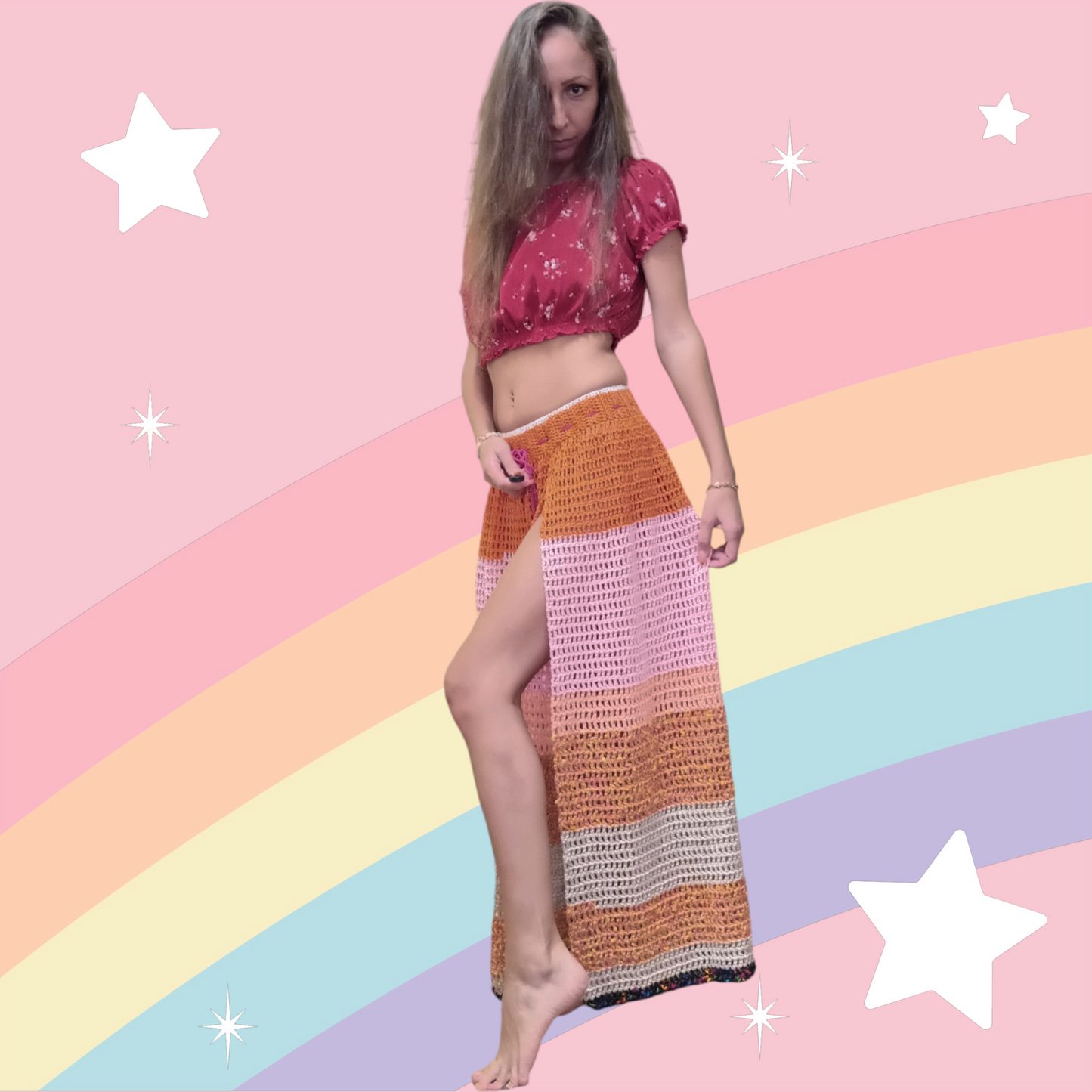 Fustă Croșetată Handmade de Vară - Haine Artizanale Elly Roose