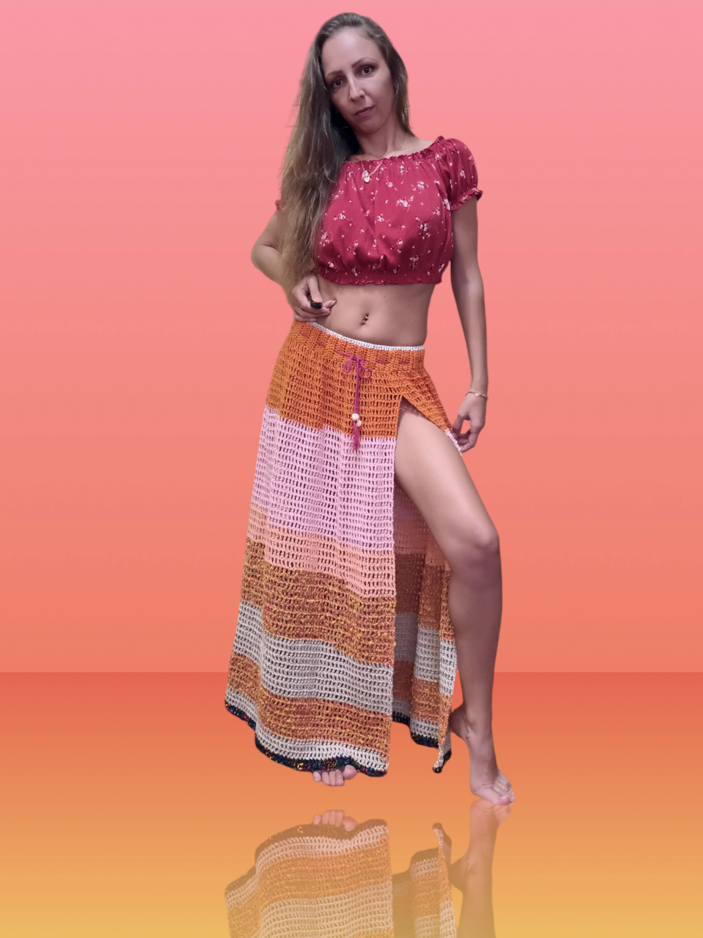 Fustă Croșetată Handmade de Vară - Haine Artizanale Elly Roose