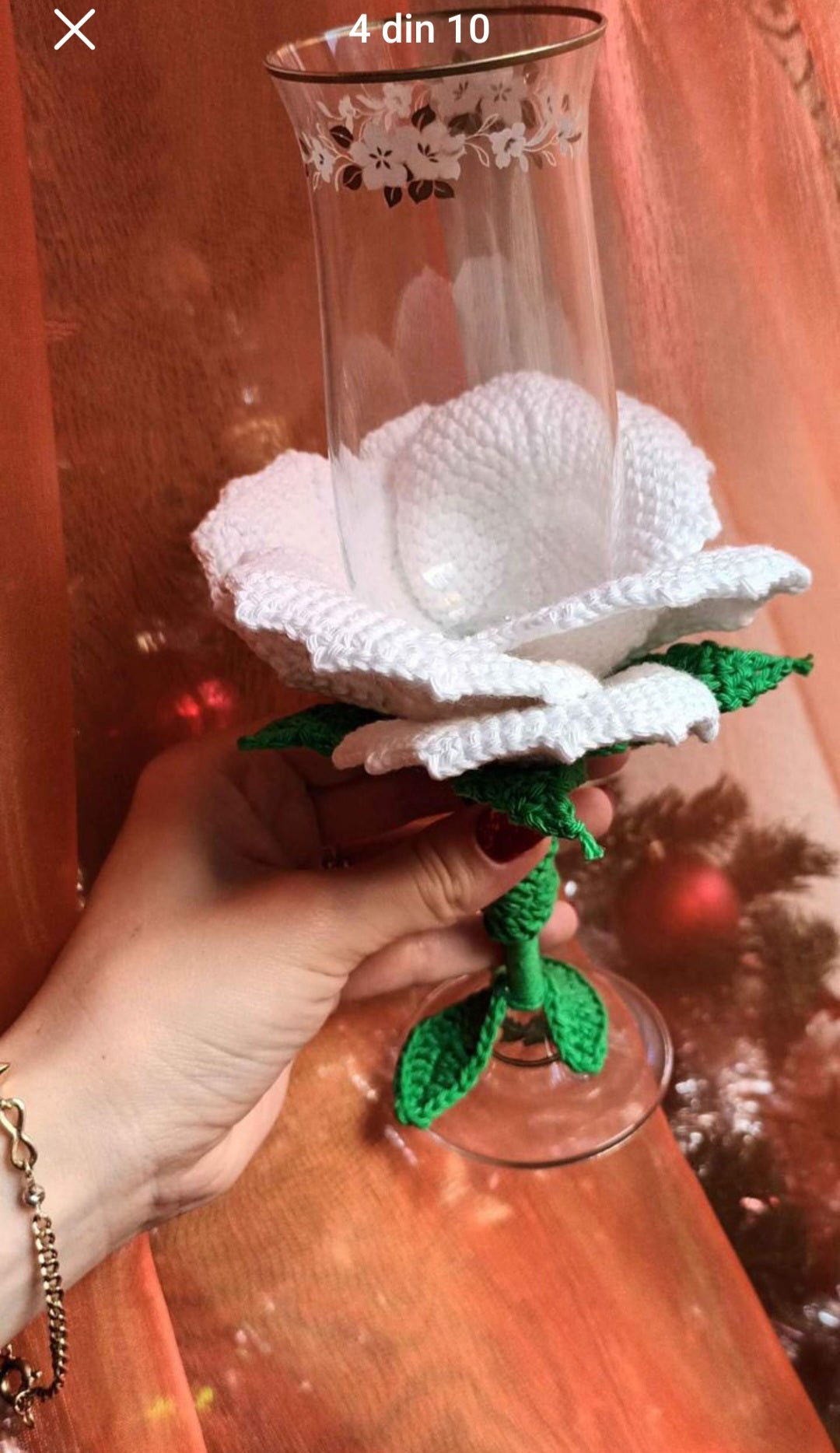 Pahare Nuntă Croșetate Handmade - Decorațiuni Evenimente Elly Roose