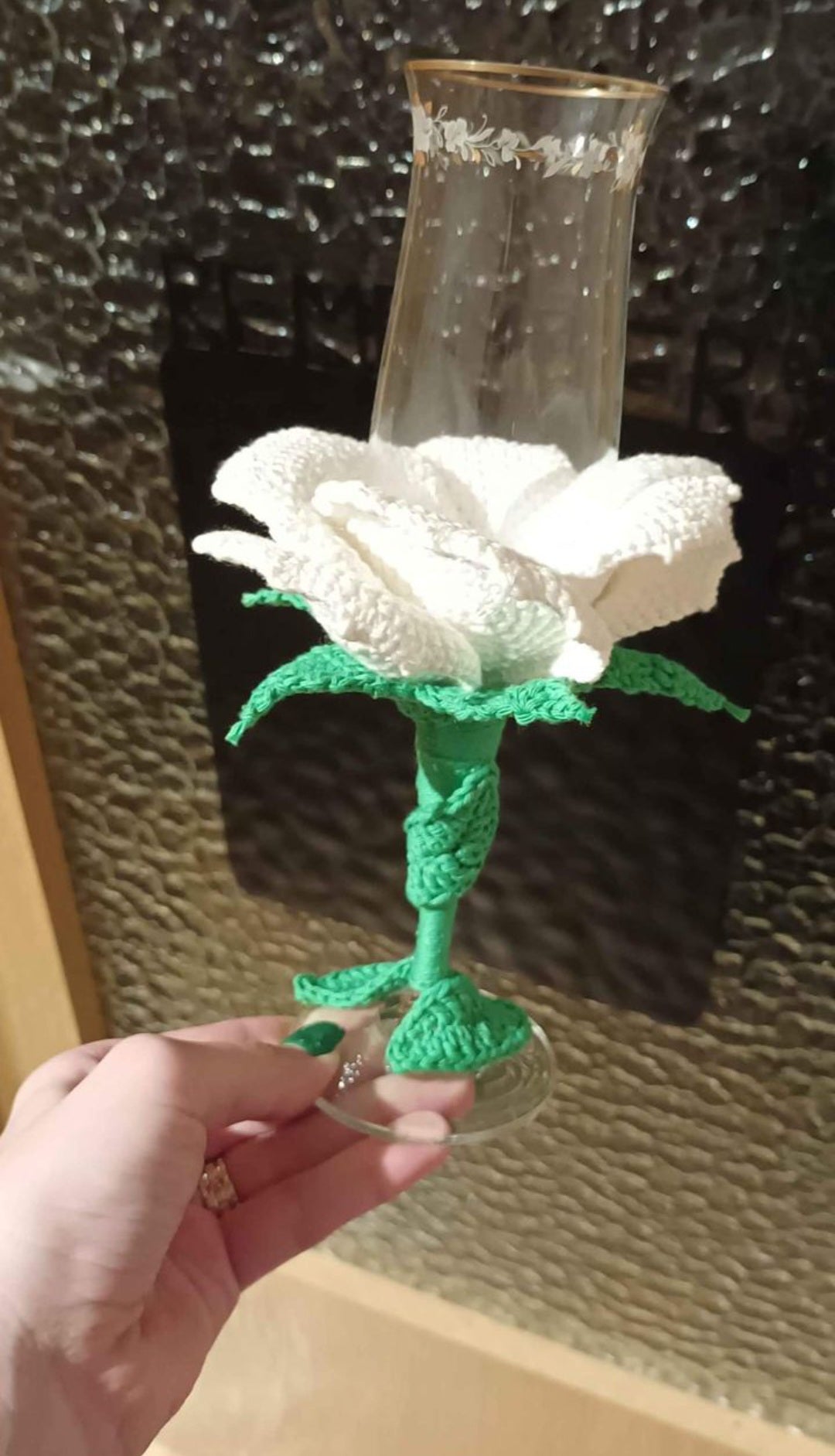 Pahare Nuntă Croșetate Handmade - Decorațiuni Evenimente Elly Roose