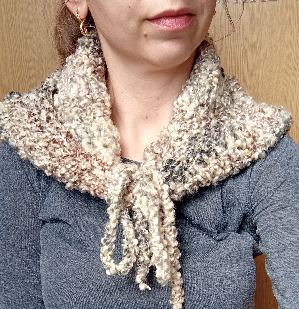 Hand-crocheted hood