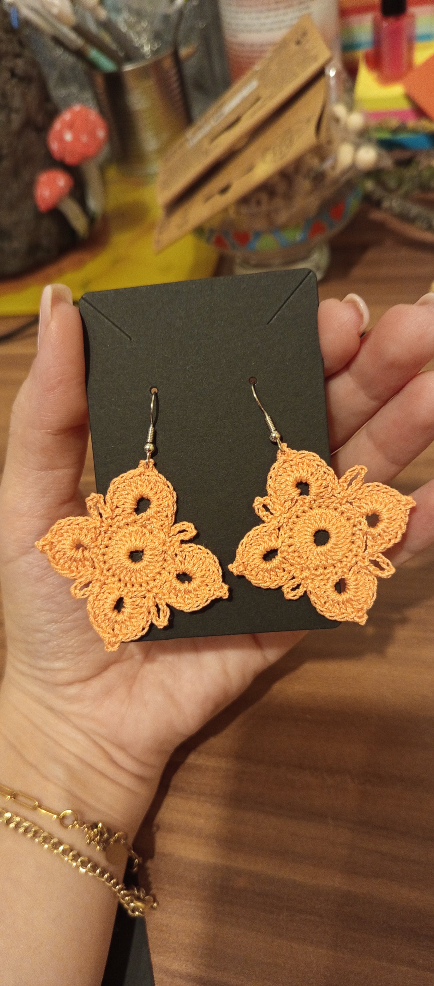 Cercei Croșetați Delicați - Accesorii Artizanale Elly Roose