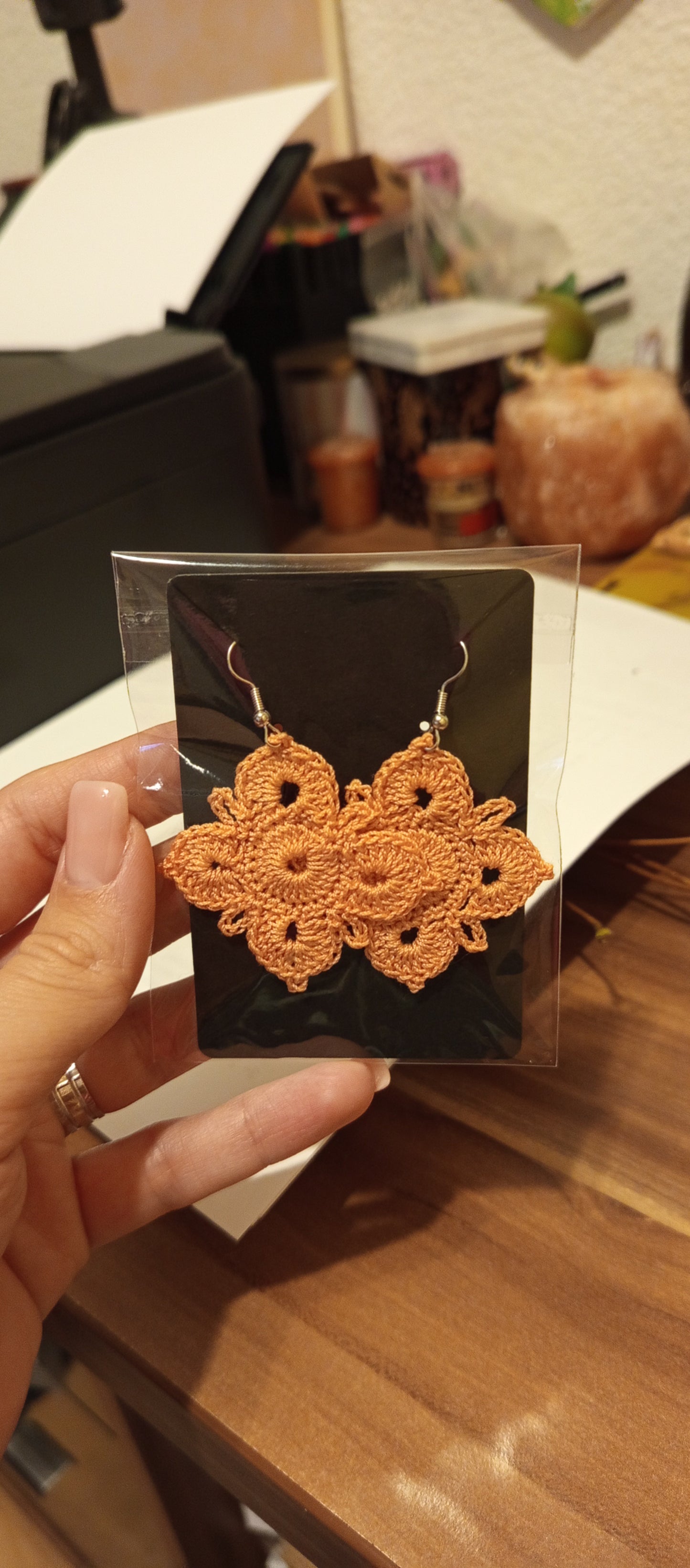 Cercei Croșetați Delicați - Accesorii Artizanale Elly Roose