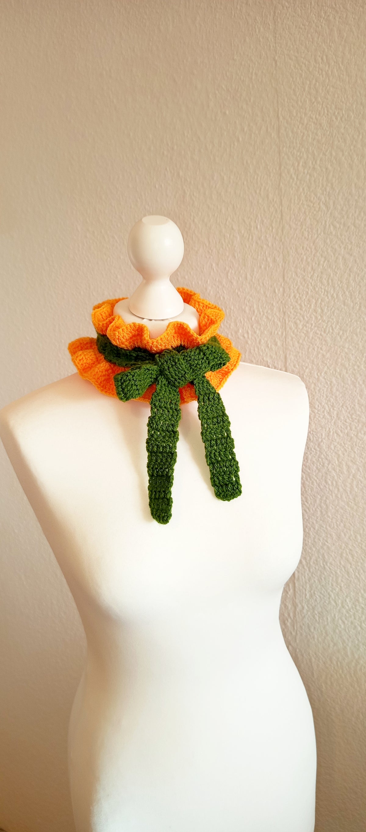 Hand-crocheted collar