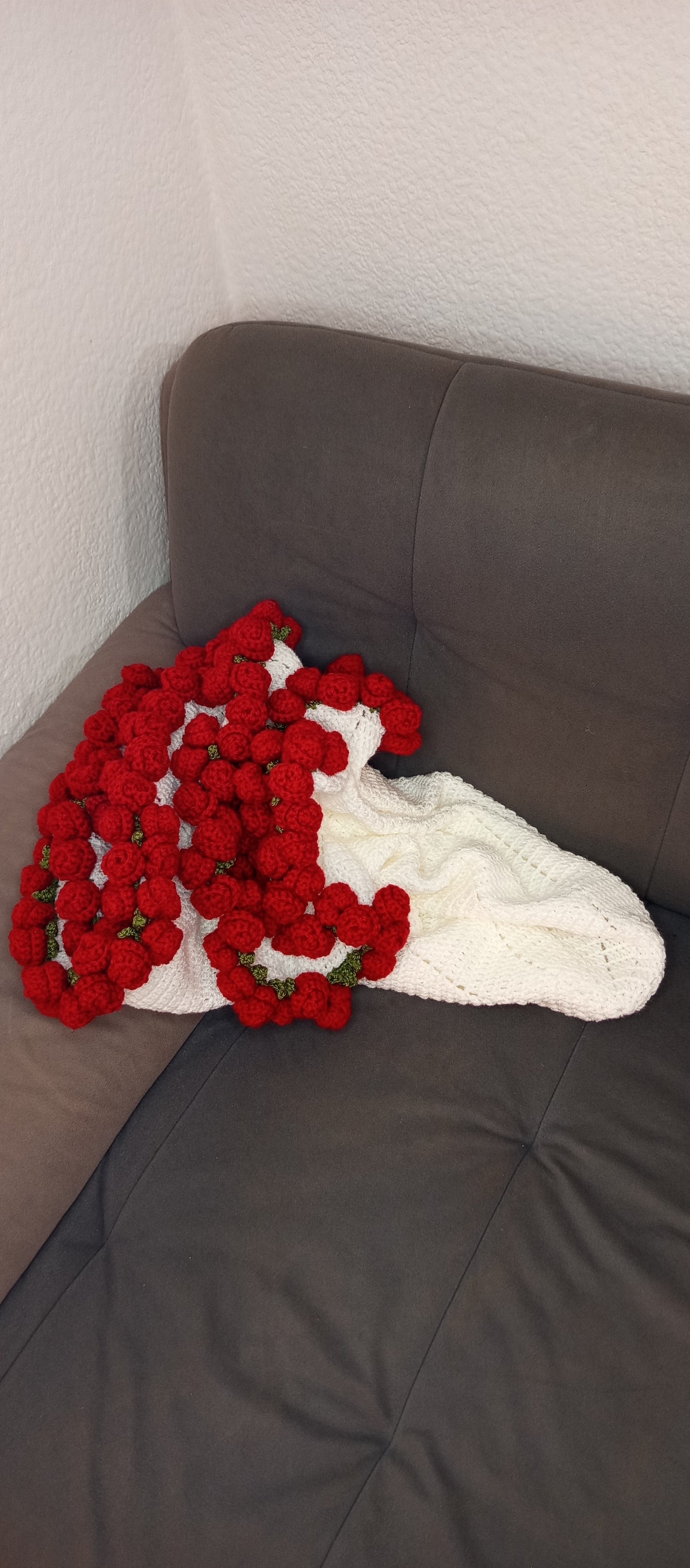 Patură (buchet de trandafiri🌹)crosetata manual.