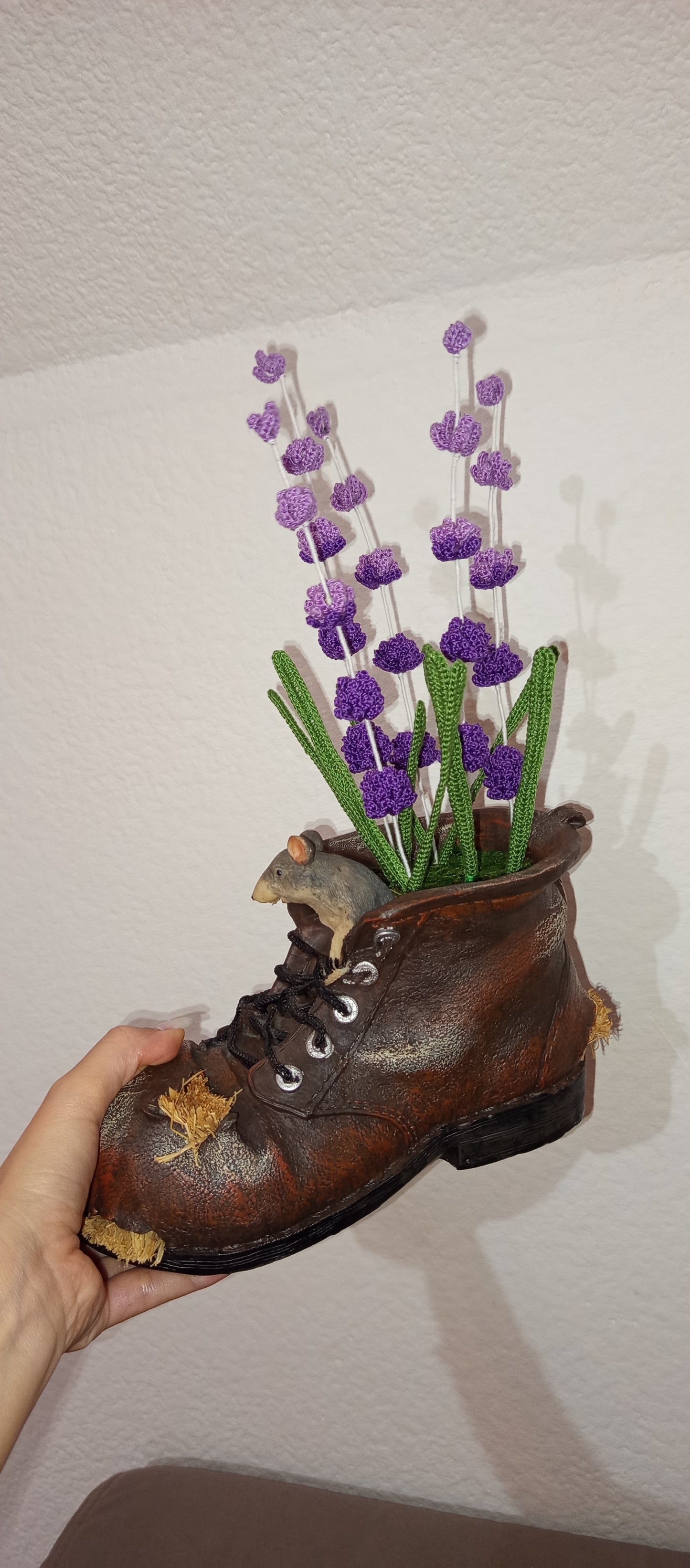 Gheata cu șoricei si lavanda crosetata