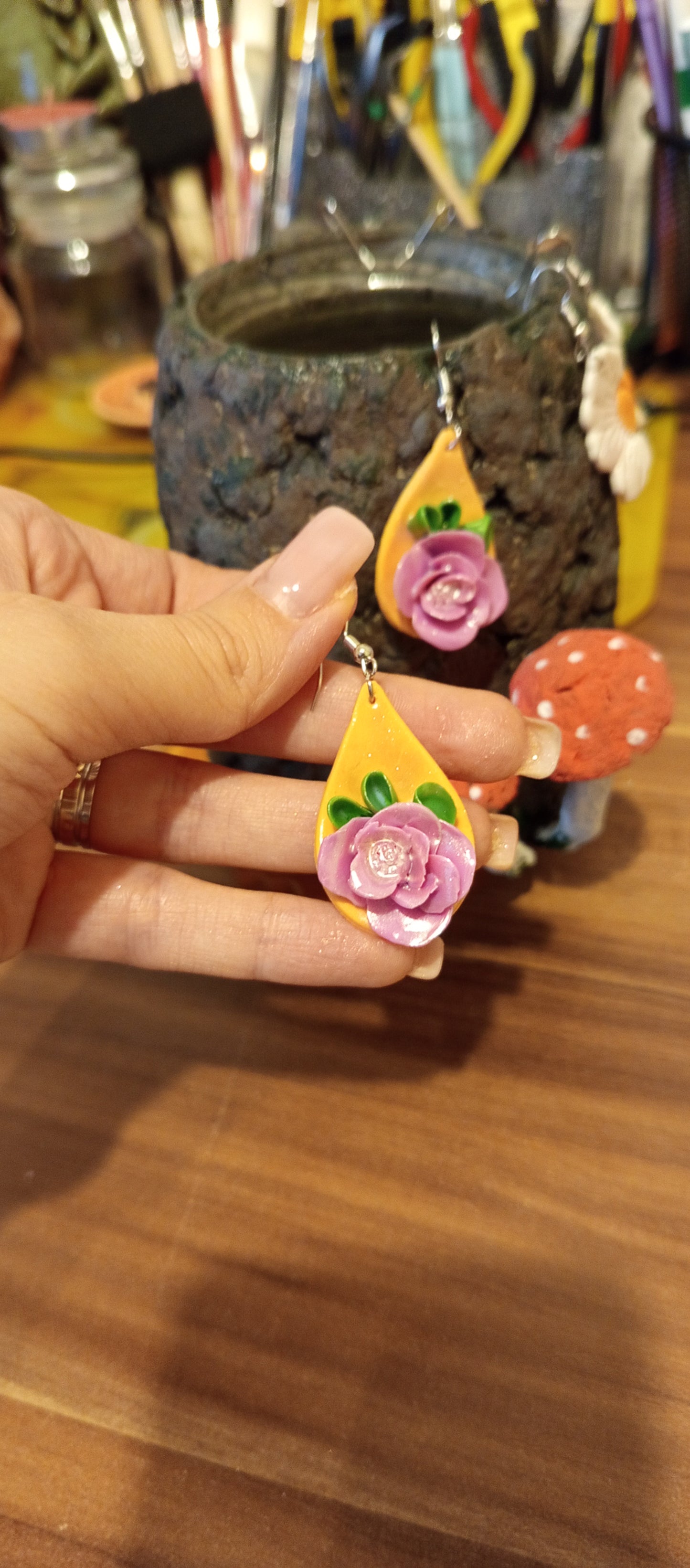 Cercei din Lut Polimeric Unici - Accesorii Artizanale Elly Roose