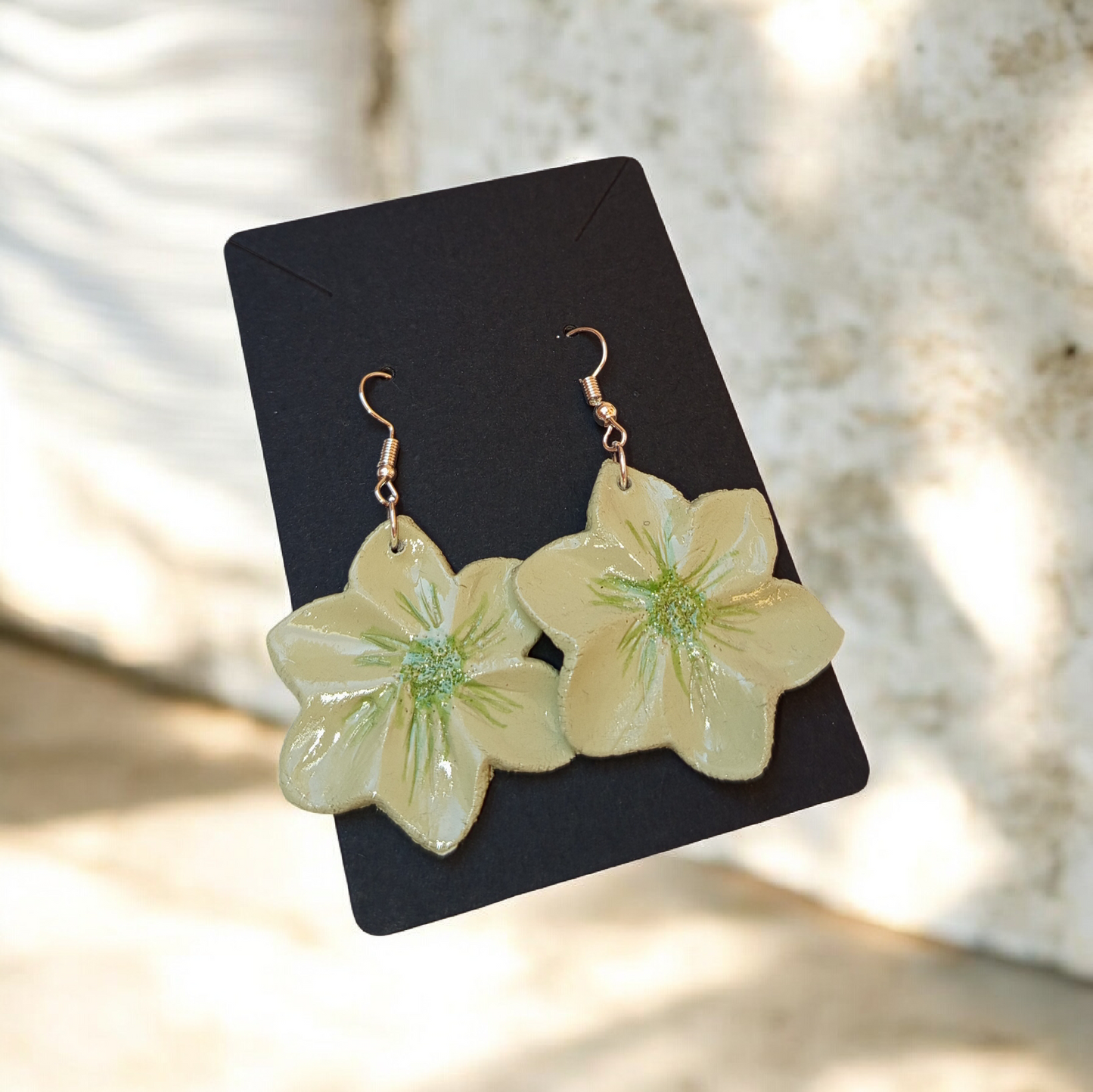 Cercei în Formă de Floare din Lut Polimeric Handmade